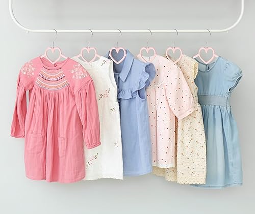 Miniatura 3 de GOSCHE Perchas de terciopelo para niños (12.8 pulgadas  50 unidades), perchas antideslizantes para ropa de bebé para armario, perchas ultra delgadas