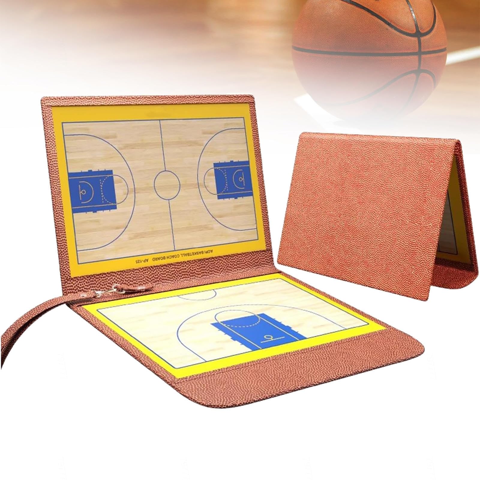 Lavagna tattica da basket per allenatori, 53x32 cm, superficie cancellabile a secco, lavagna a doppia faccia per l'allenamento e le partite, con pennarello magnetico e clip per appunti.