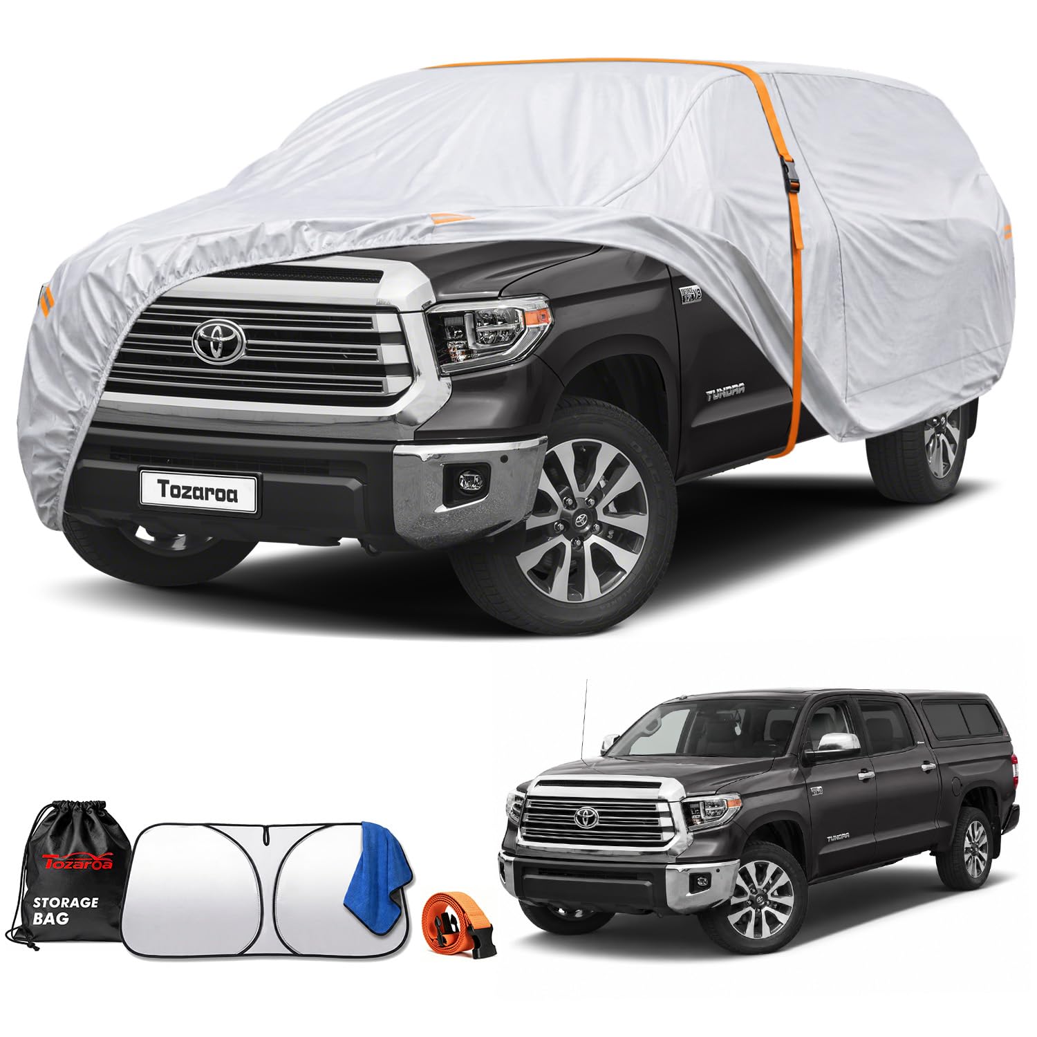 Car Cover Waterproof All-Weather,Heavy-Duty Outdoor Full Exterior Automobiles Sedan/Coupe (Length 186-193 inch) with Windshield Sun Shade Universal Fit Ford Mustang,Chevy Camaro/Corvette etc — view 19