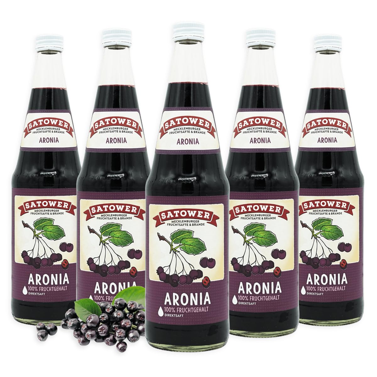 6 x 0,7l Aroniasaft/Apfelbeerensaft (100% Direktsaft) - Original Satower