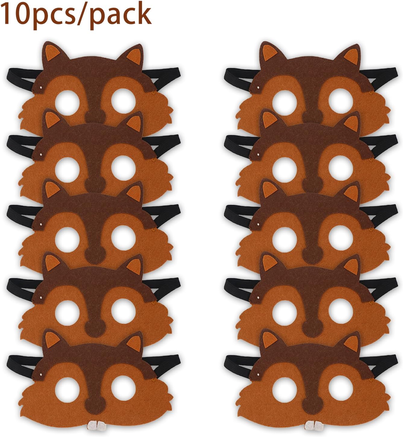 Jtnohx Felt Animal Masks, 10 Pcs Halloween Mask for Kids, Animal Costume for Birthday Party Supplies image 2