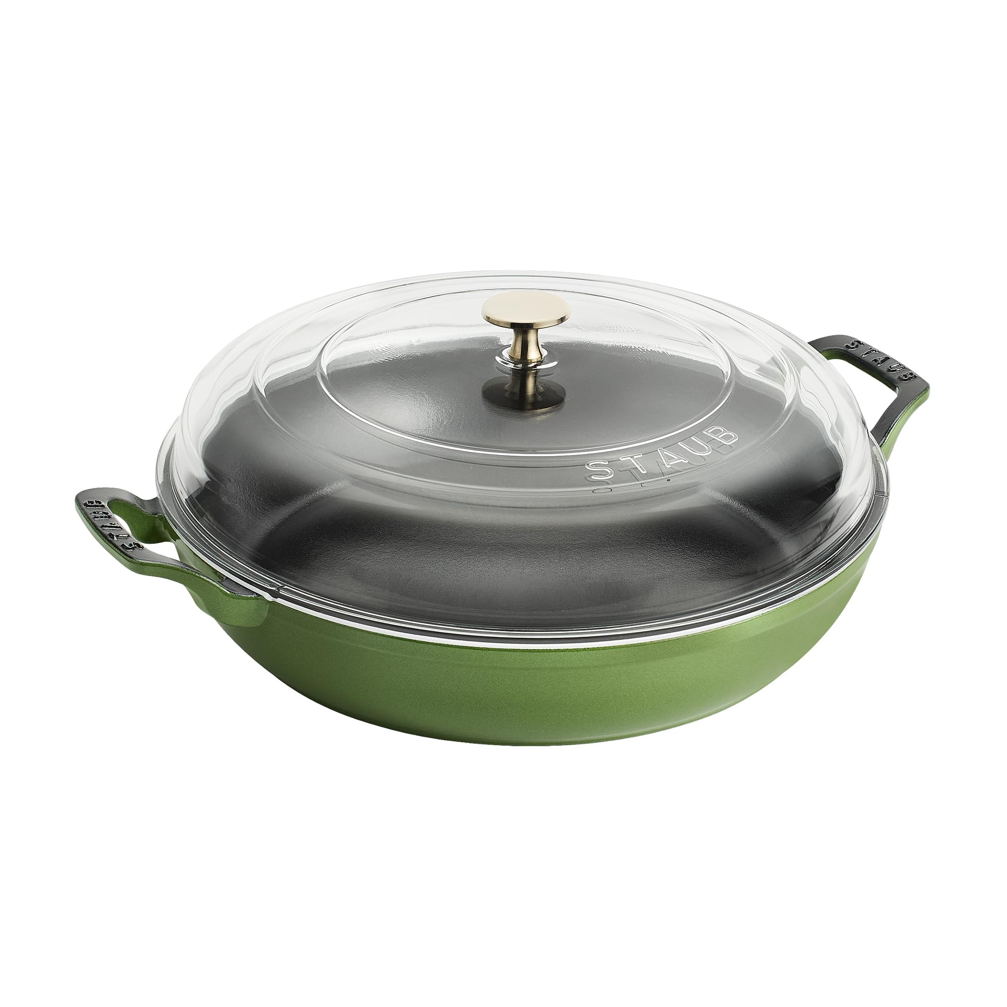 Staub Cast Iron 3.5-qt Braiser with Glass Lid - Pistachio