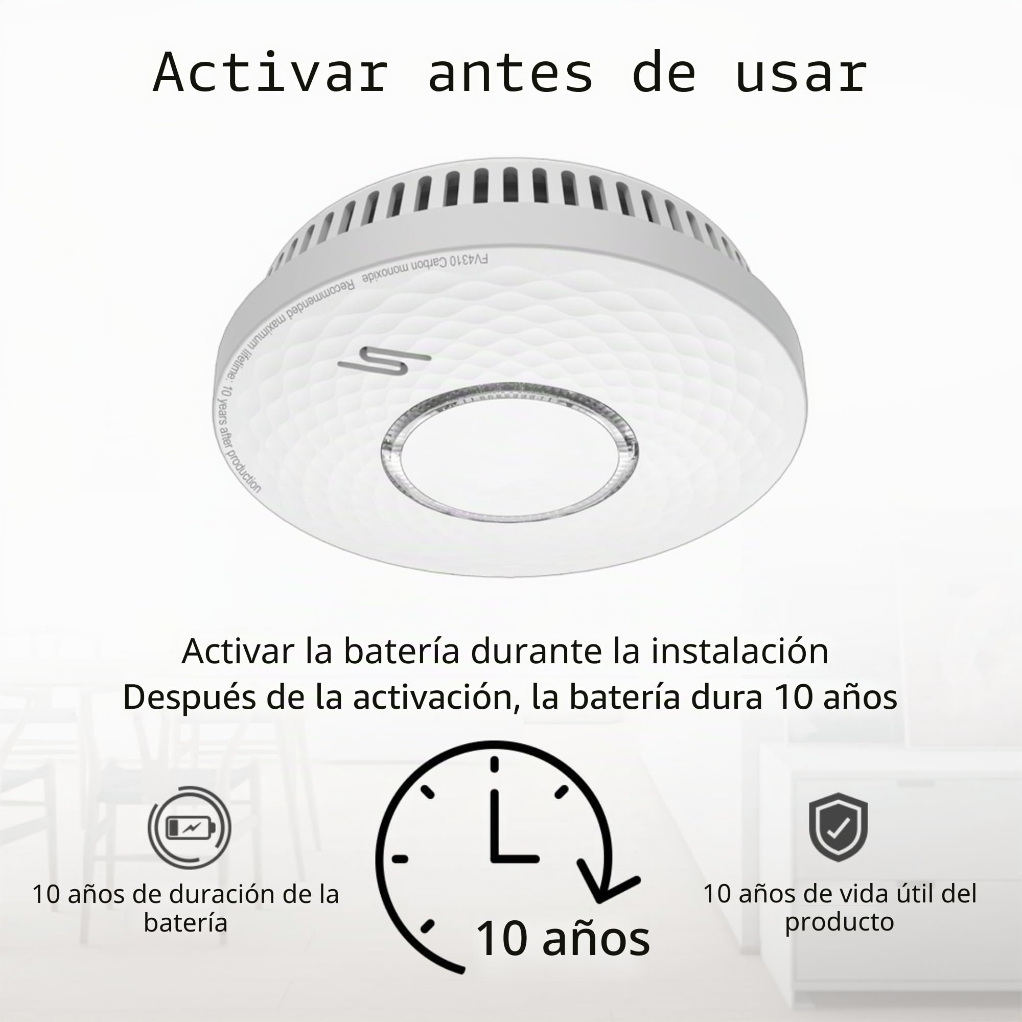 ELRO FV4310 Detector Combinado - Detector de Humo y monóxido de Carbono con batería de 10 años de duración