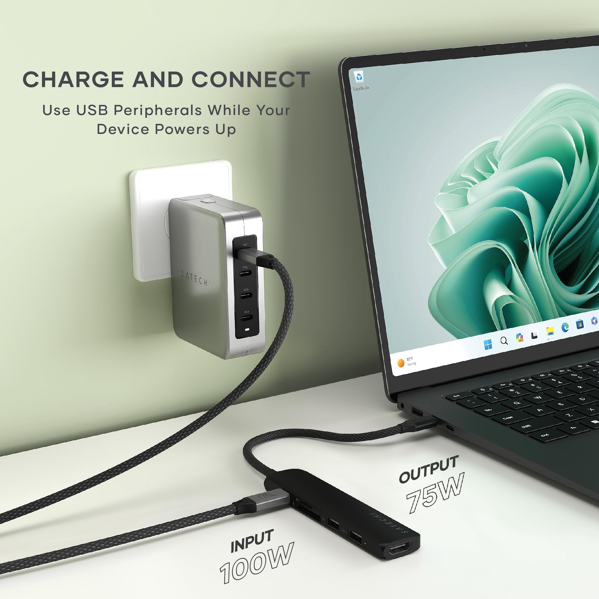 Amazon.com: Satechi 6 in 1 USB C Hub Multiport Adapter with HDMI