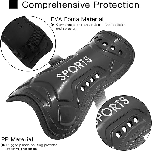 Miniatura 3 de Espinilleras de fútbol para niños y jóvenes, espinilleras y espinilleras para niños y niñas