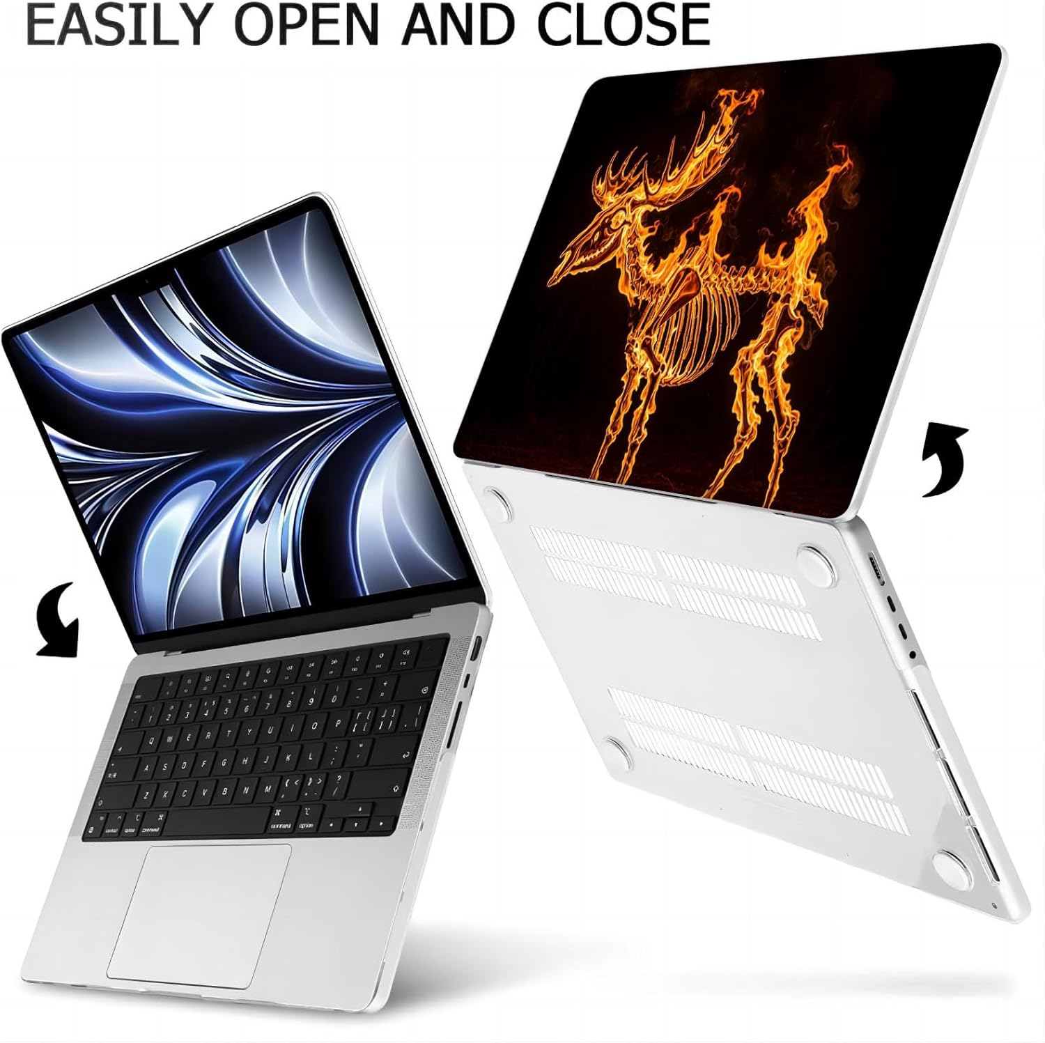 Compatible with MacBook Neo 13-inch, Hard Shell Case with Keyboard Cover and Screen Protector (A3404 A18 Pro chip, 2026 Release) - Moose Skeleton MC22512