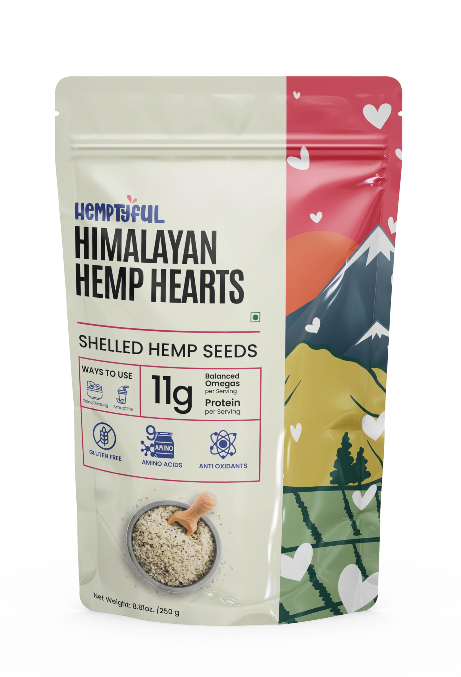 Hemptyful Hemp Hearts - Hulled Hemp Seeds (250g) | 10g Protein per Serving | 10g Omegas per Serving (B0CF2PVGZ1) Amazon Price History, Amazon Price Tracker