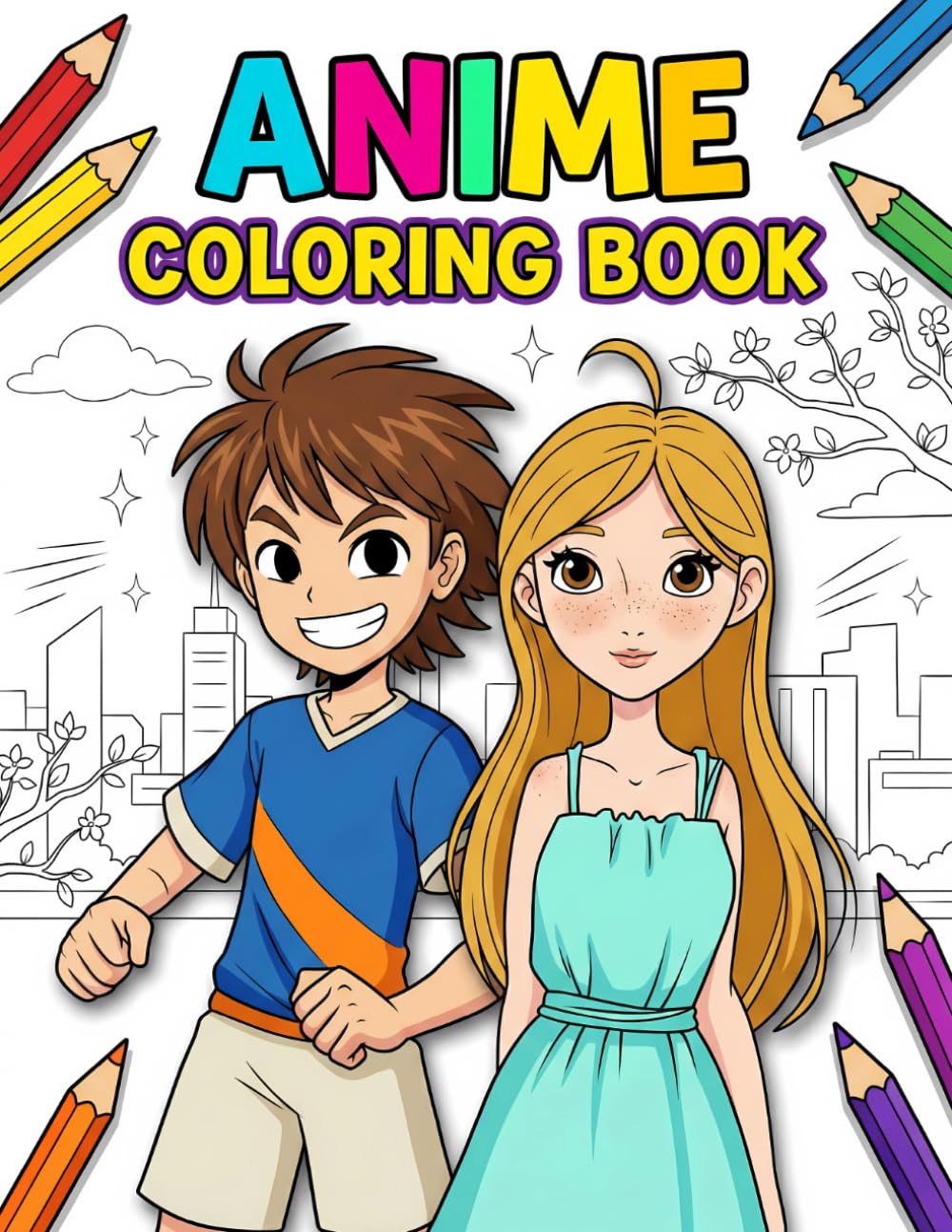 Anime Coloring Book: More Than 60 Adorable And Detailed Pages Featuring Kawaii Style Characters For Relaxing, Creative Screen-Free Entertainment