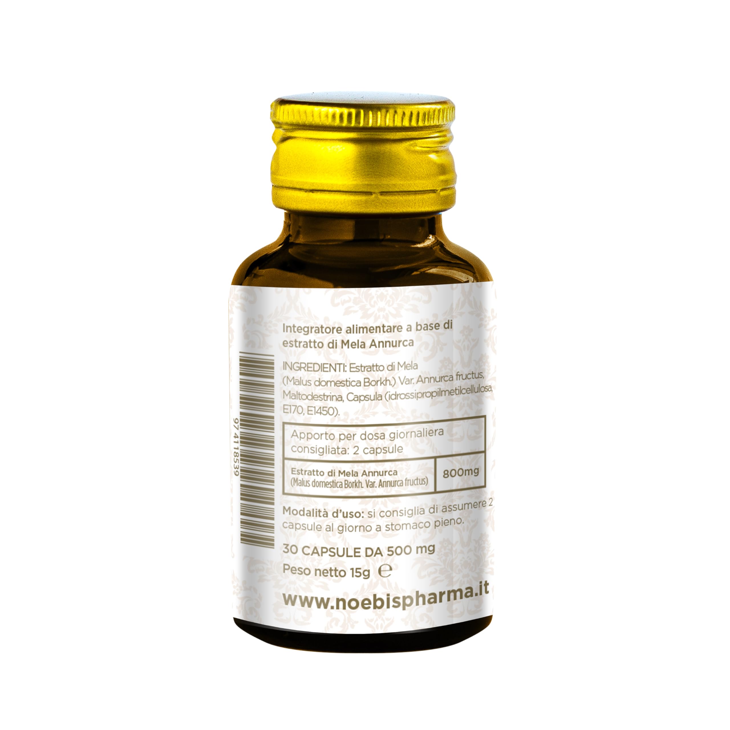 MELANNURCA - 30 CAPSULE - LA MELA DEL CUORE - con vero estratto di mela Annurca alleata della salute dei capelli | genuino naturale 100% alta qualità (Confezione da 4)
