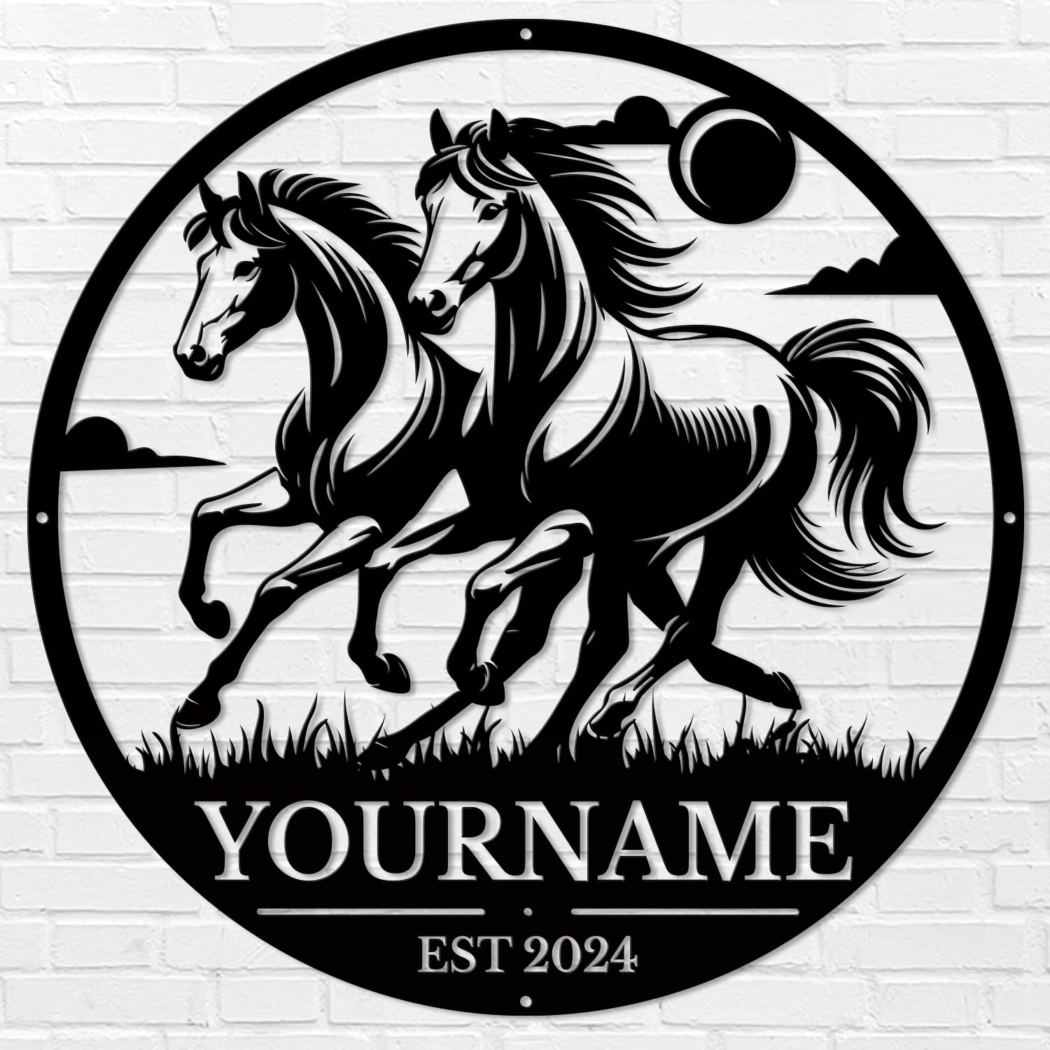 Humorous Personalized Horse Owner Metal Plate - Starry Prints