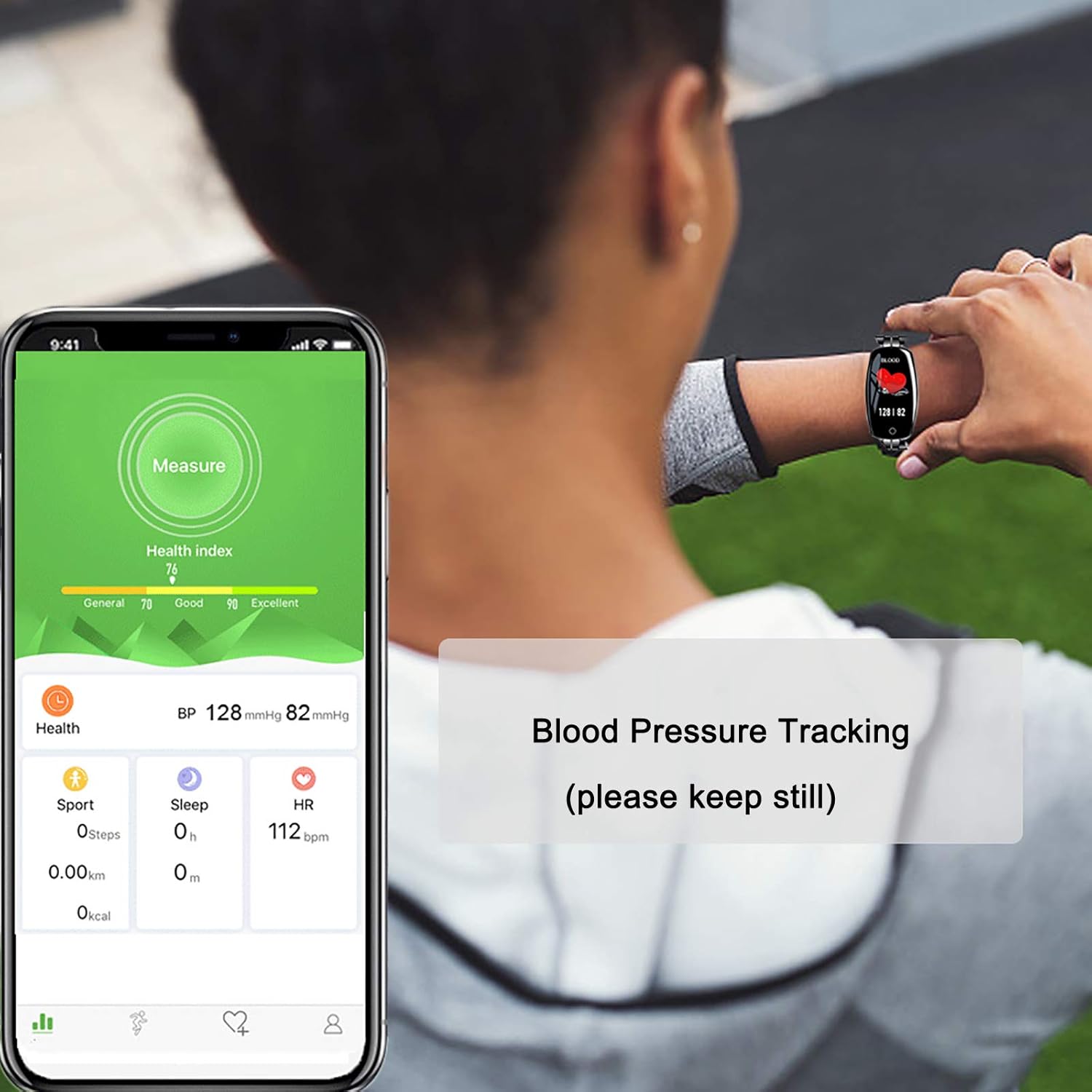 TMYIOYC Fitness Tracker, Fitness Watches for Women, Digital Watch with Heart Rate, Blood Pressure, Pedometer, Message Notification, Workout Activity Tracker, Sleep Monitor Wellness Watch : Sports & Outdoors