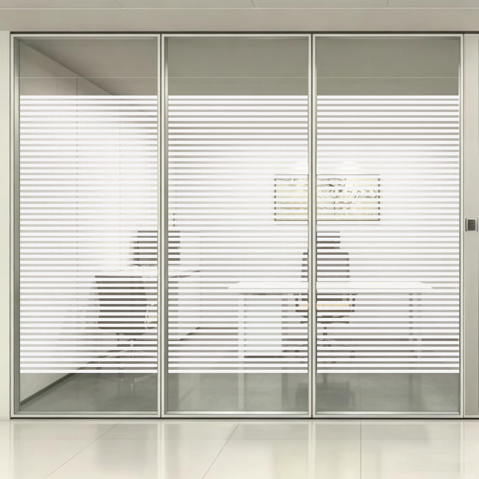 Window Privacy Film 85 x 240 cm Non-Adhesive Static Cling Removable Vinyl Heat Cotrol, Privacy Protection, Anti UV Self-Adhesive Film for Home Office, Shutters