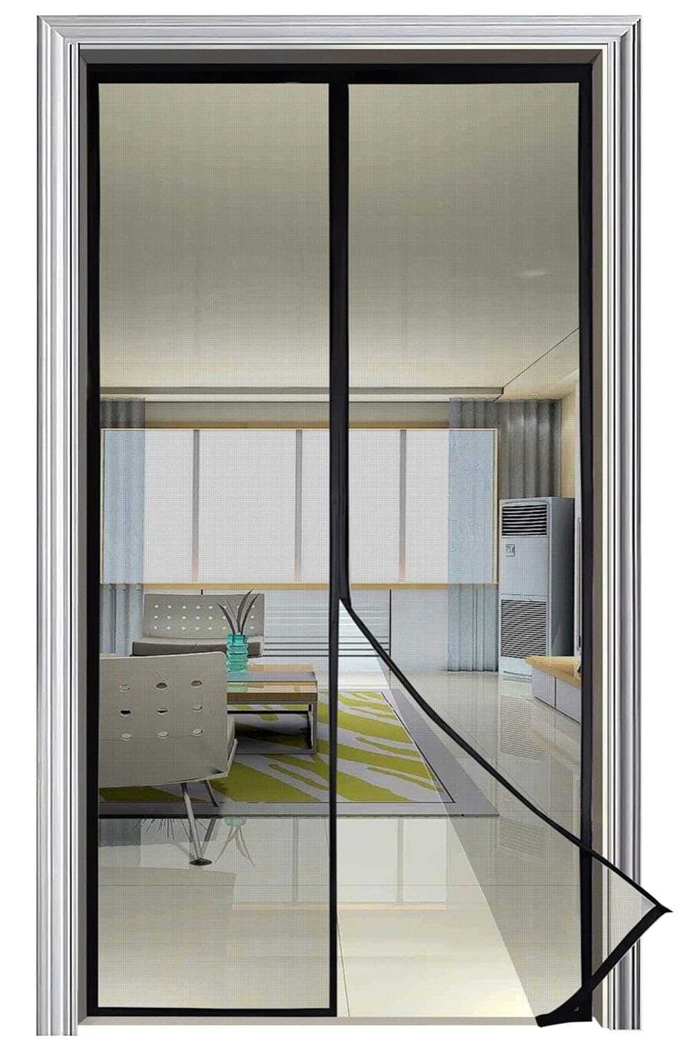 Fliegengitter Tür Mit Magneten 70x255 Cm – Robustes Fiberglas, Ohne Bohren | Insektenschutz Für Balkon-, Terrassen- & Zimmertüren