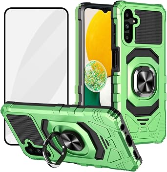 Ailiber for Samsung Galaxy S24 FE Phone Case, Screen Protector-Green