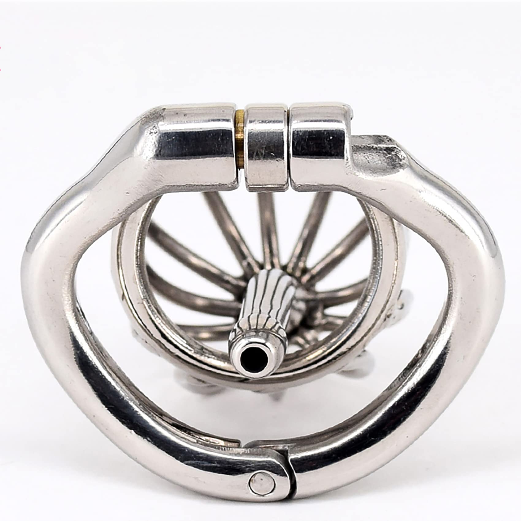 Klein 3D Peniskäfig Atmungsaktiv Edelstahl Keuschheitskäfig Herren Mit Hohler Harnröhren Dilator Und Verstellbar 3.0 Cockringe SM Keuschheitsgürtel Sex Toys Für Männer,Silber,57mm