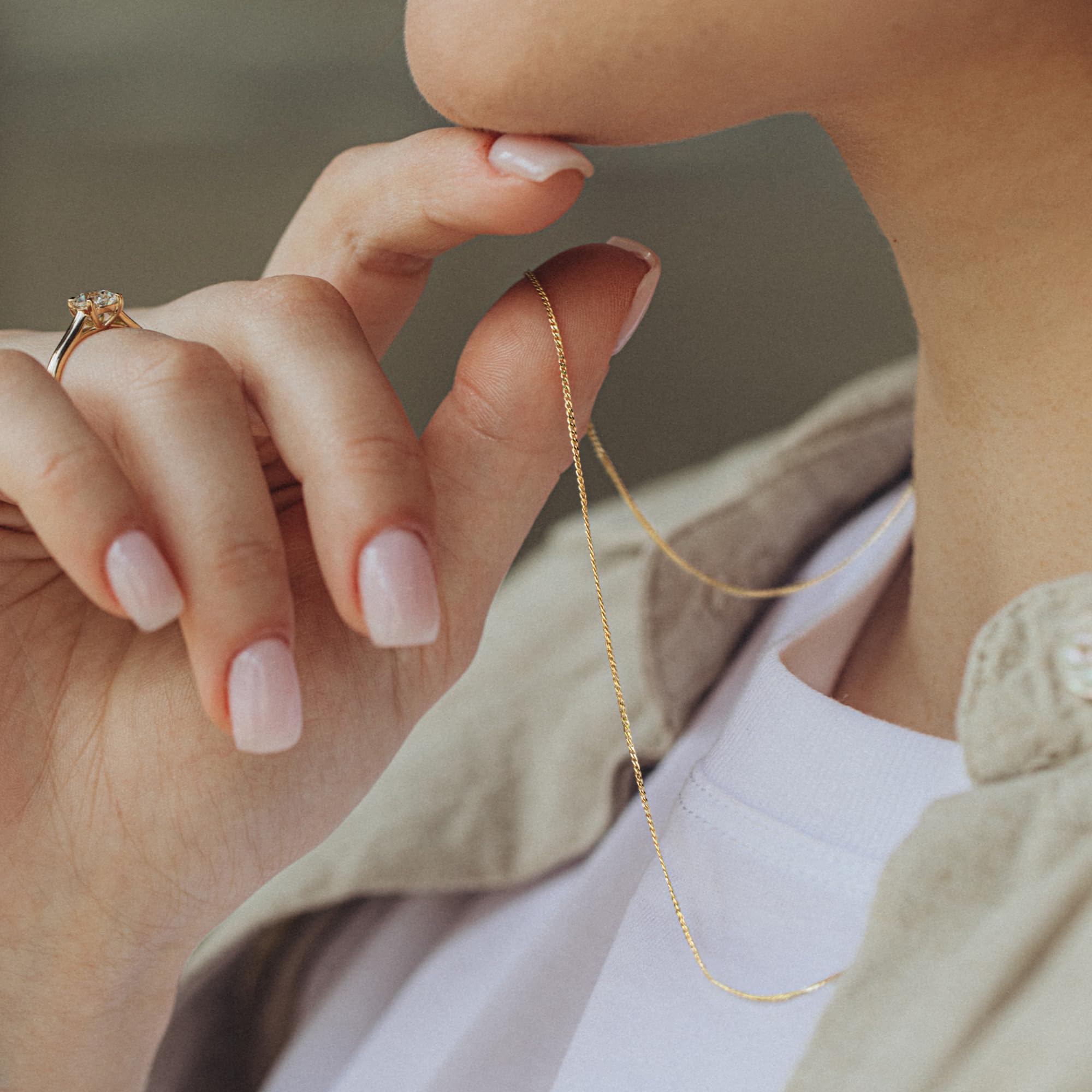 EDELIND Kette Gold Damen 333 585 Echtgold - feine Panzerkette 0,8 mm auch 375 750 - mit stilvoller Geschenkbox