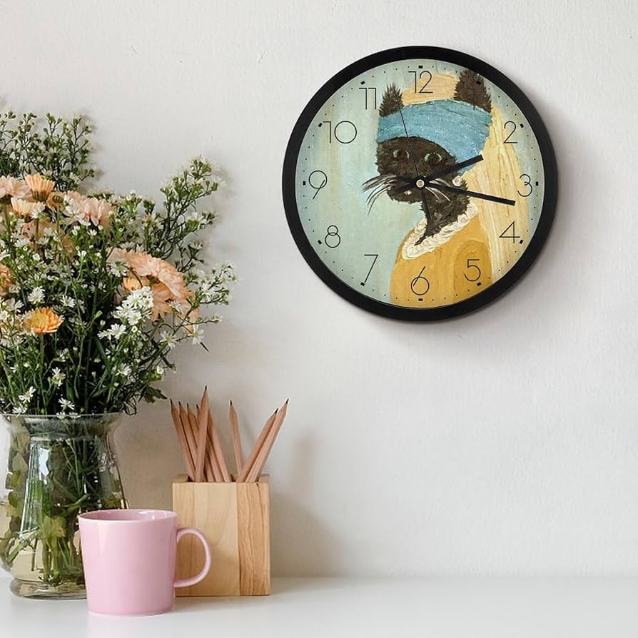 北欧の猫の掛け時計の静音の時計の個性の家庭用ファッションの掛け時計 Amazon.co.jp: Zoezoe 掛け時計 おしゃれ 静音 壁掛け時計 ネコ