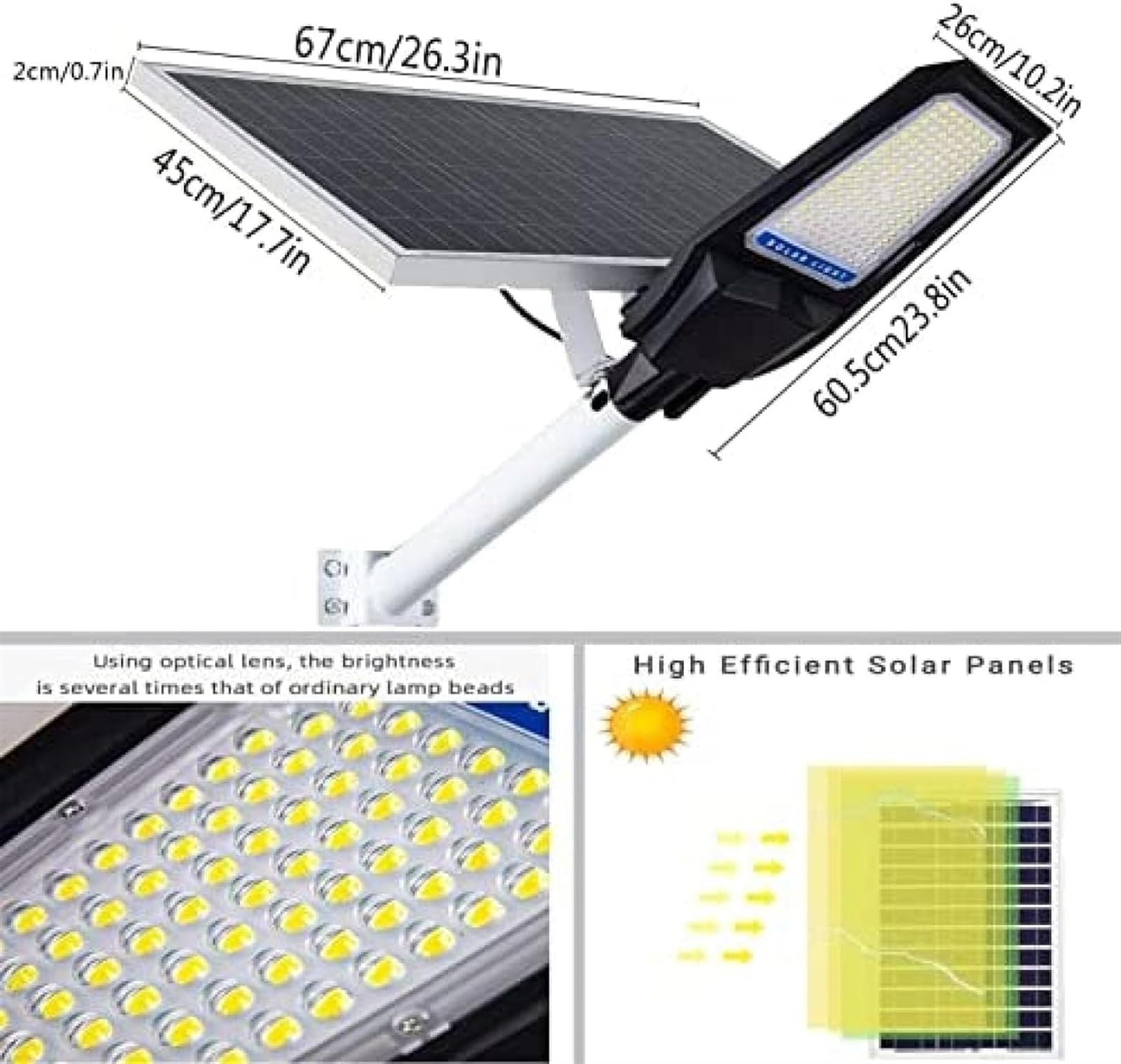 Zewnętrzna lampa solarna do użytku na zewnątrz, solarne światła powodziowe LED na zewnątrz, solarna lampa uliczna od zmierzchu do świtu, lampa solarna z pilotem zdalnego sterowania, na parking, Pathwa