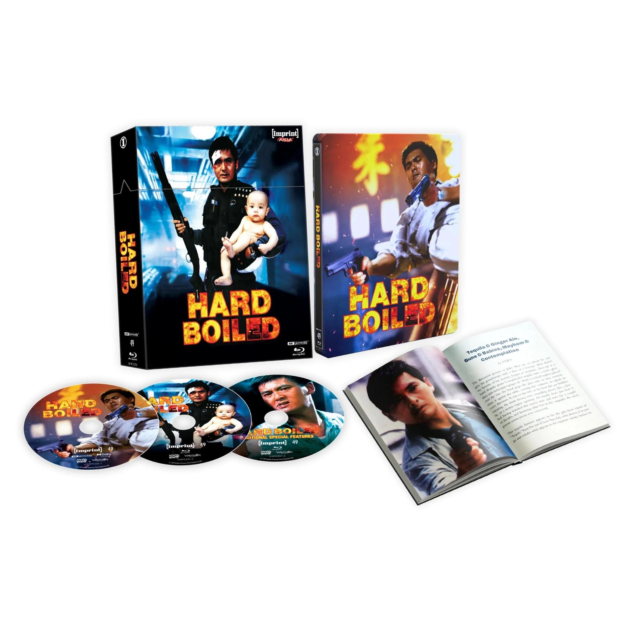 Hard Boiled (1992) - 4K UHD + Blu-ray SteelBook + Hardcover Booklet in Limited Edition Hardbox - Imprint Asia #49