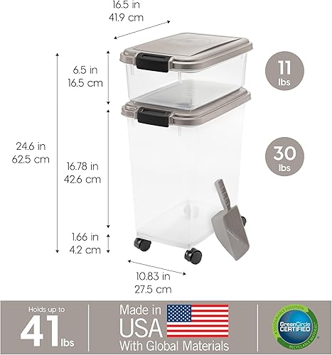 Miniatura 28 de IRIS - Juego de contenedores herméticos de 3 piezas para alimentos de mascotas