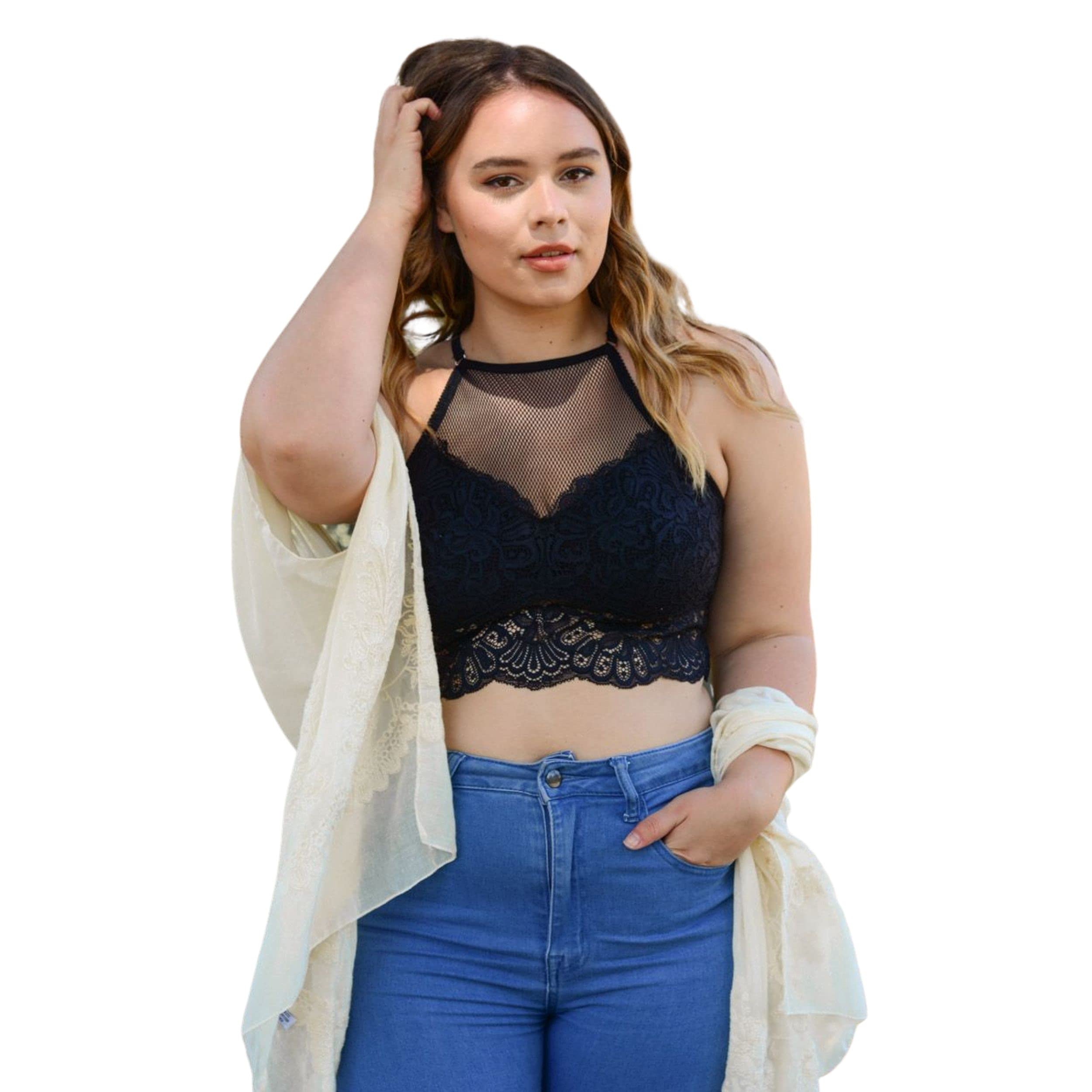 plus size halter neck bralette