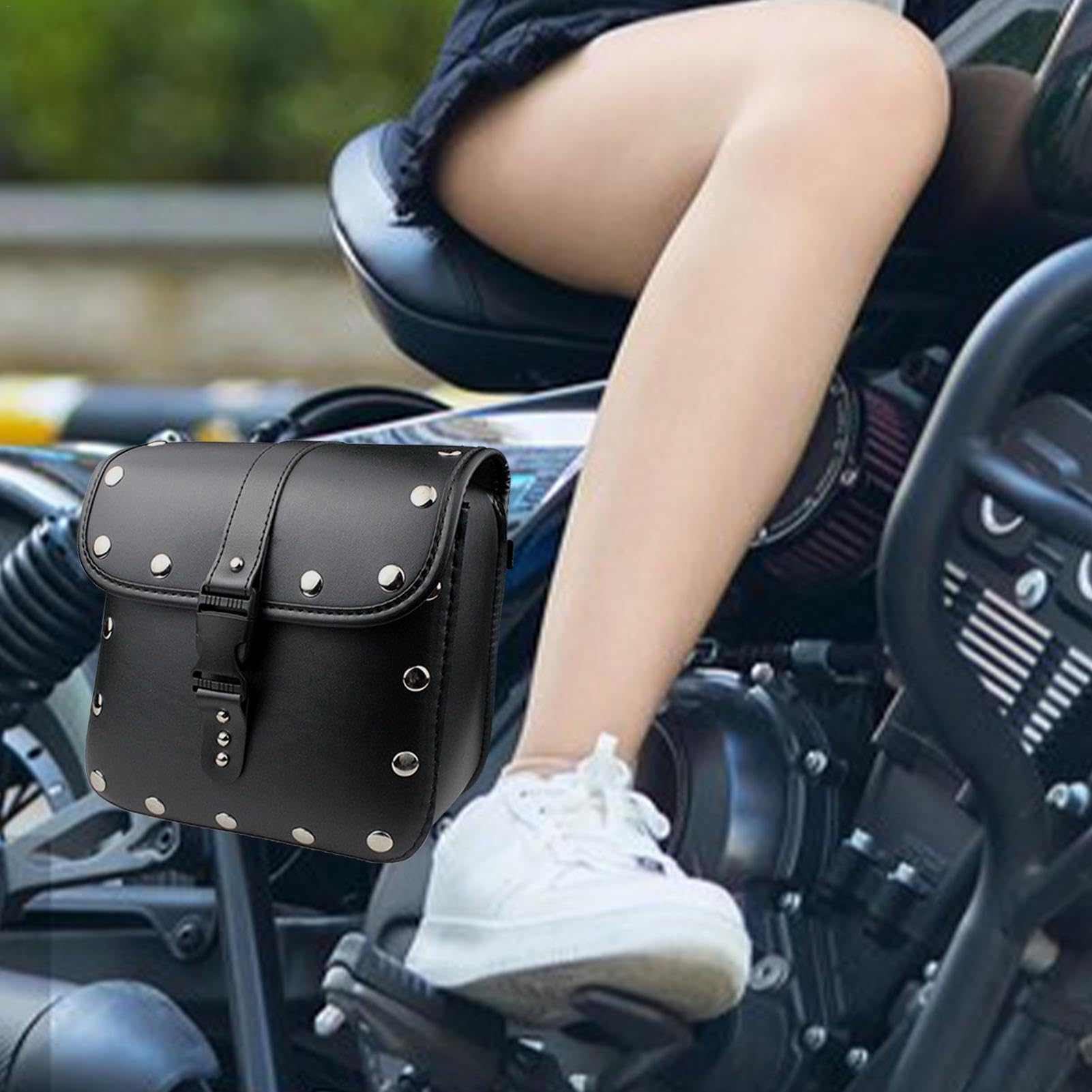 Torba boczna motocykla, torba boczna motocykla Skóra PU, mocne elementy | Motocykl Wiele warstw oddzielających, kieszeń szybkiego odbioru dla motocykli Cruise Sport
