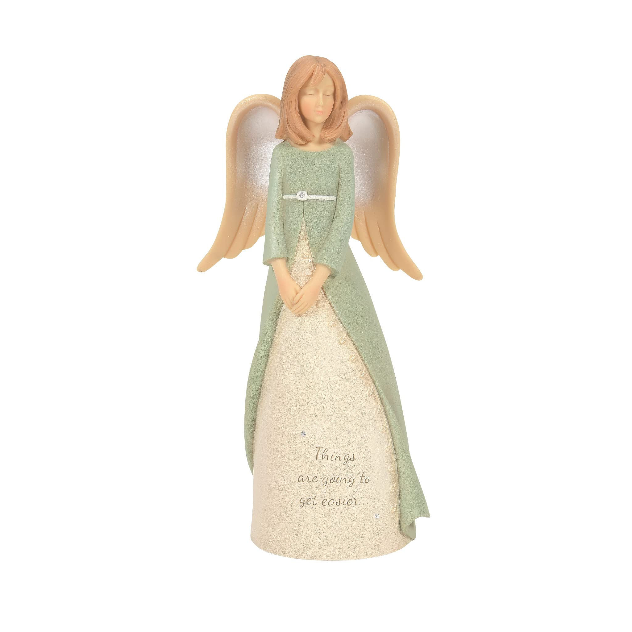 EnescoFoundations Things are Going to Get Easier Angel Figurine, 7.68 Inch, Multicolor