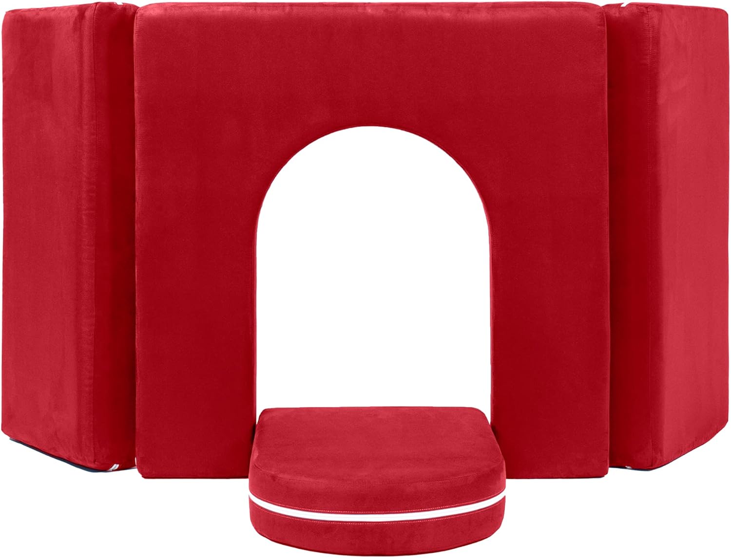 Jaxx Zipline Playscape Castle Gate - Playtime Furniture for Imaginative Kids, Cherry