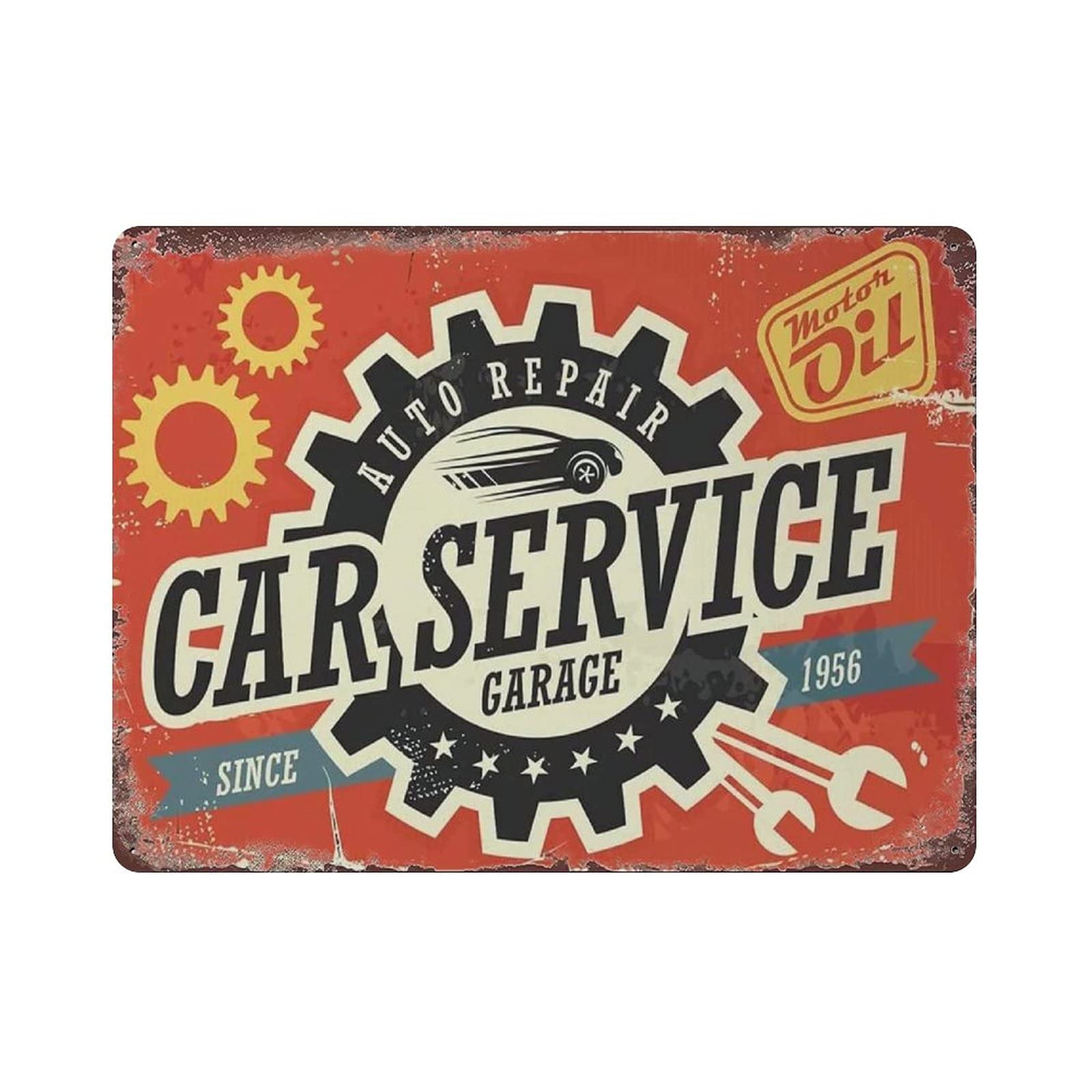Metal Tin Sign Car Service Vintage Tin Poster Metal Sign Wall Decoration Country Kitchen Home Garage Decor 12"x16"