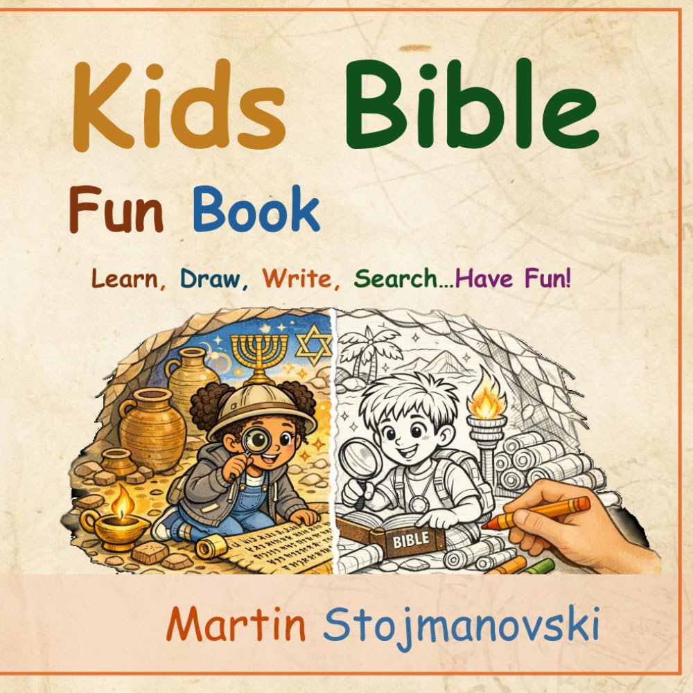 Kids Bible Fun Book: 21 Bible Facts, Stories, Colouring Pages, Quizzes, Heroes & Activities for Kids