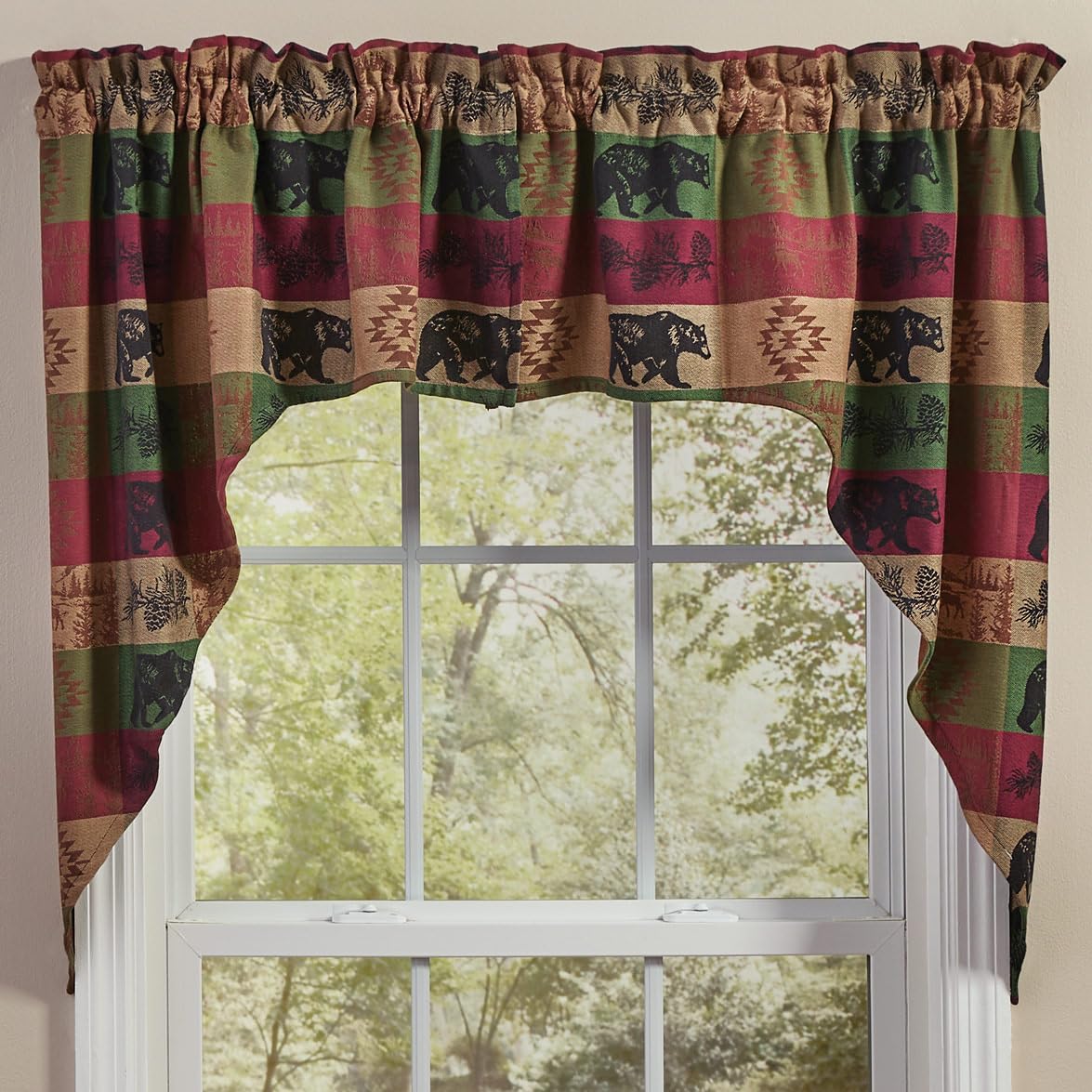 BLACK FOREST DECOR Pinecone Bear & Moose Swag Pair