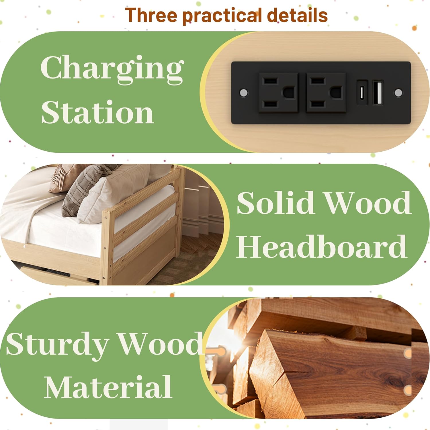 Corner Daybed Twin Size with Desk & Storage, Wood Twin Daybed with Bookcase, Drawers & Charging Station, for Kids Teens Adults, Sleeper Sofa Couch for Boys Bedroom Small Space, Natural