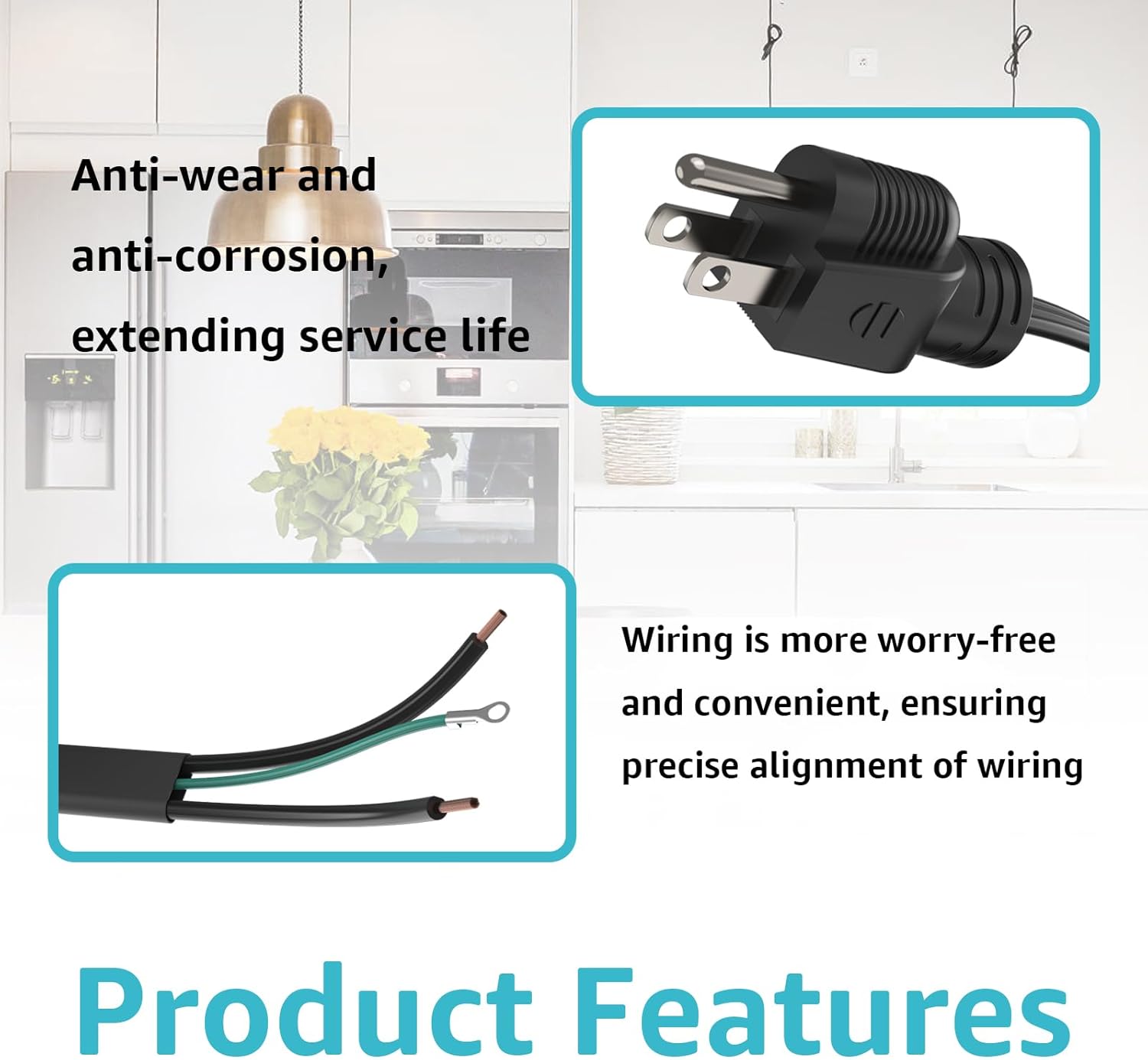 3ft Garbage Disposal Power Cord Installation Kit Repalce CRD-00 Compatible with Badger InSinkErator Food Waste Disposer