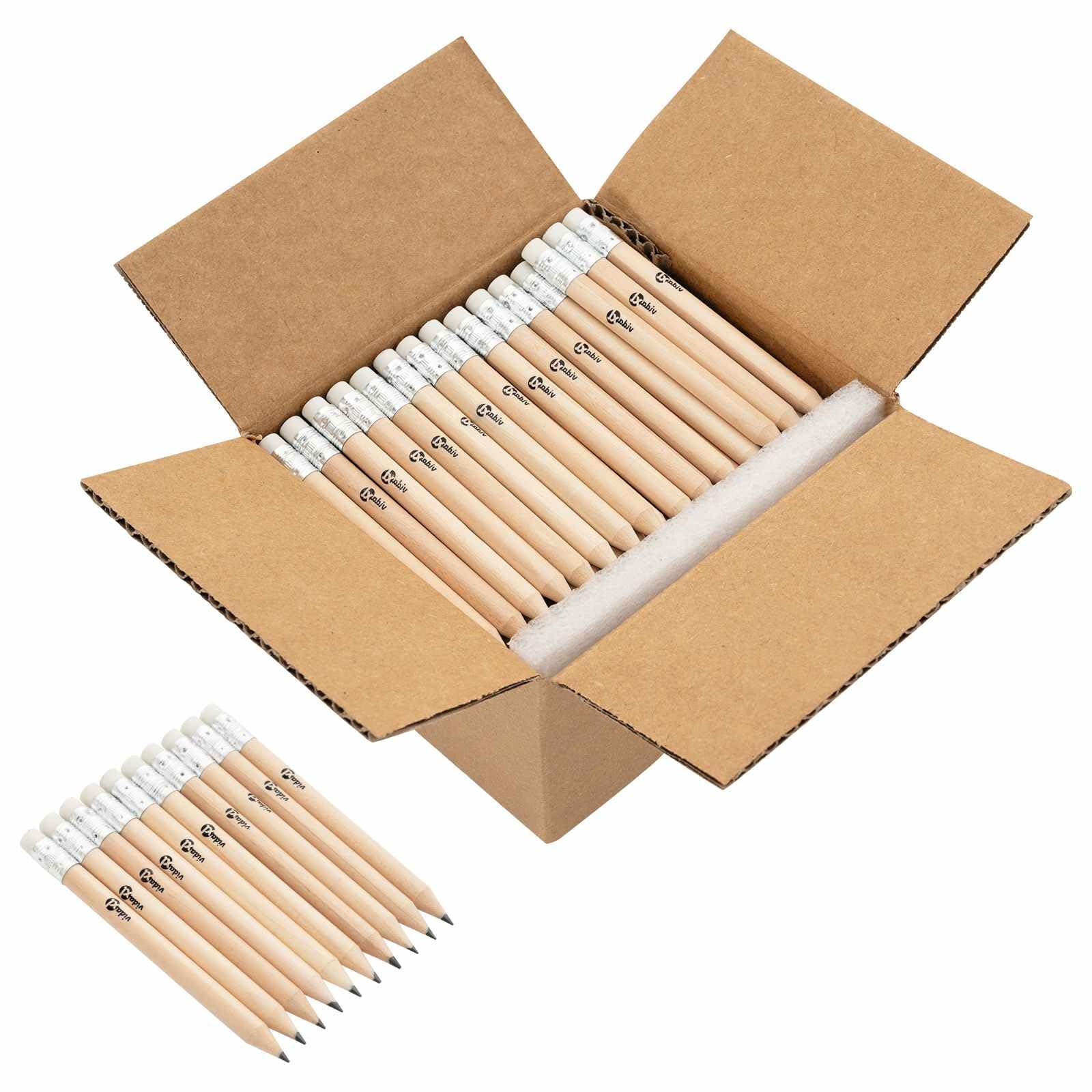 300er Set HB Bleistifte mit Radiergummi, Holzstifte mit Radierer, 0,7 x 10 cm, Vorgeschärfte Schreibstifte für Büro und Schule