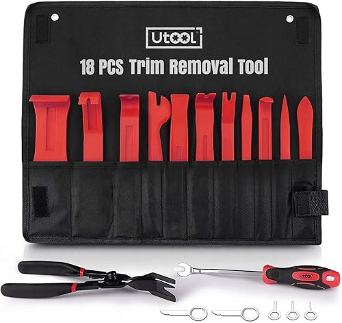 UTOOL UTSA00104 amarillo auto puerta de coche Trim Panel de eliminación con clip sujetador removedor alicates y radio audio estéreo herramientas de