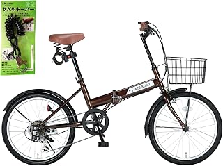 ACE BUDDY 折りたたみ自転車 20インチ シマノ6段変速 軽量 カゴ・ライト・鍵付き ミニベロ 小径車 通勤 通学 街乗り AIT206-5