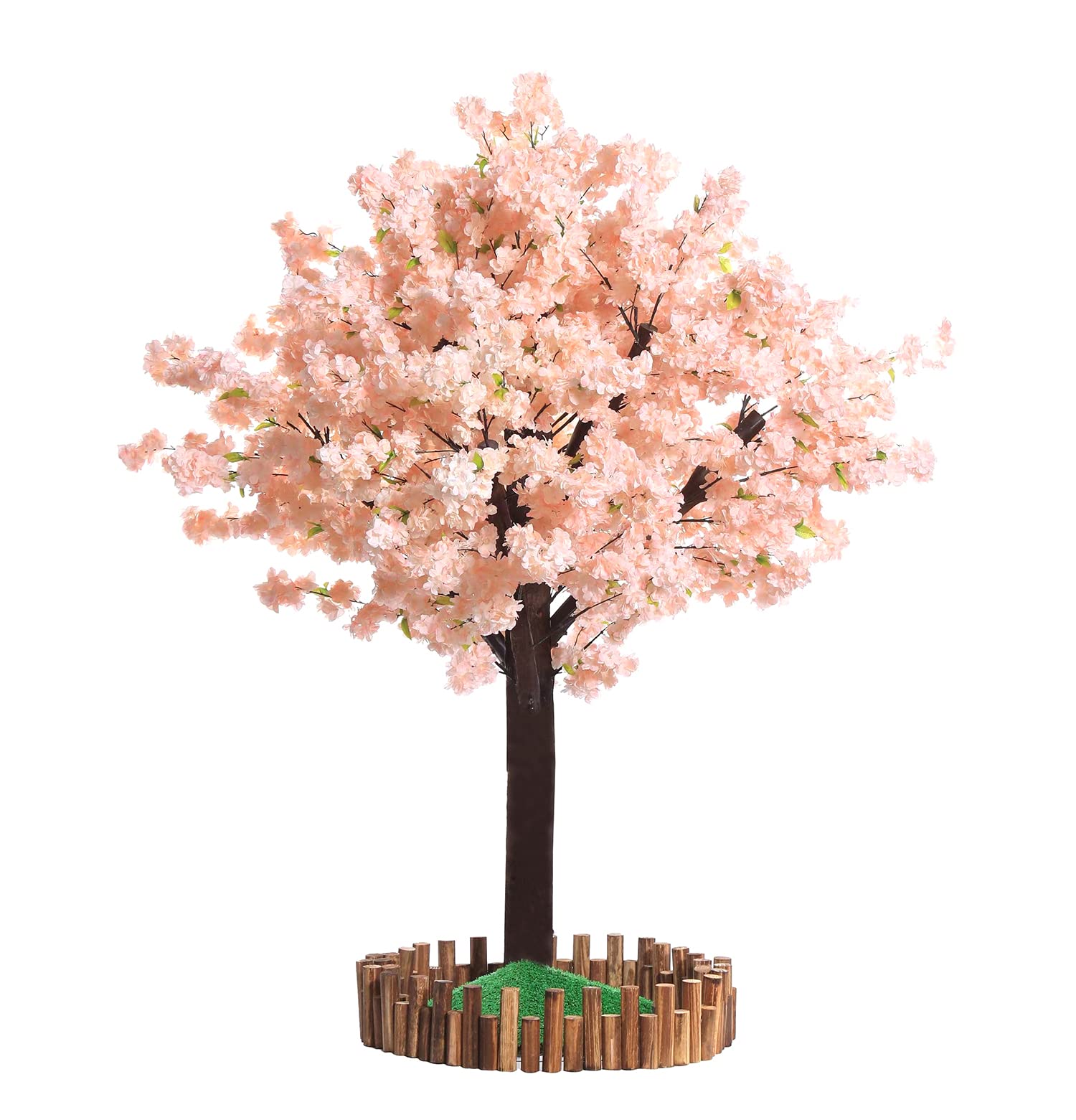 Cherry Blossoms Artificial Flowers Tree Champagne Color Silk Flowers Plants for Indoor Outdoor Home Wedding Party Opening Shopping Mall Restaurant Décor (4FT Tall/1.2M)