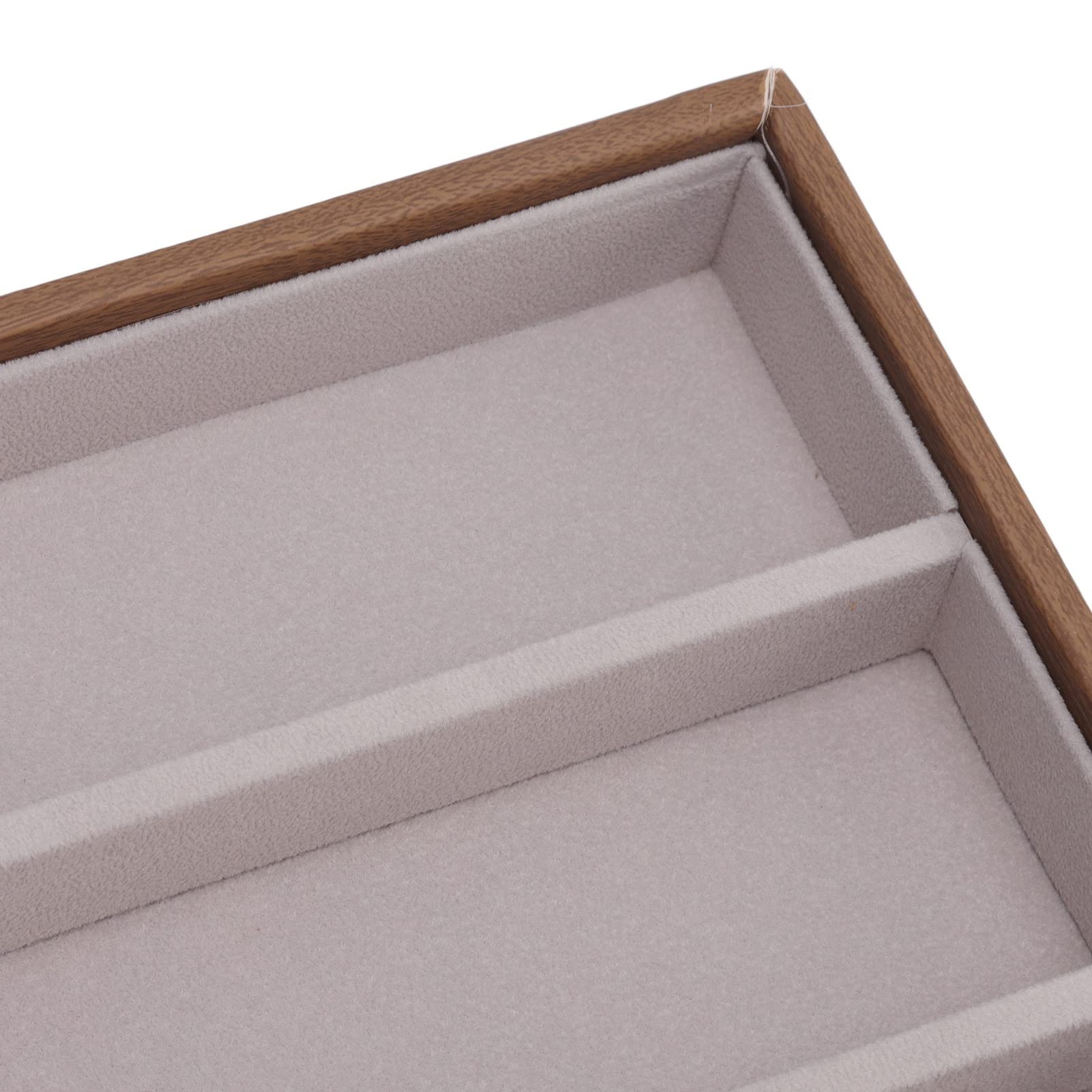 Atyhao PréSentoir de Lunettes, Plateau de PréSentation de Lunettes de éTui de Rangement de Lunettes de en Grain de Bois PU pour Magasin de Bijoux de Lunettes à la Maison (12 grilles)