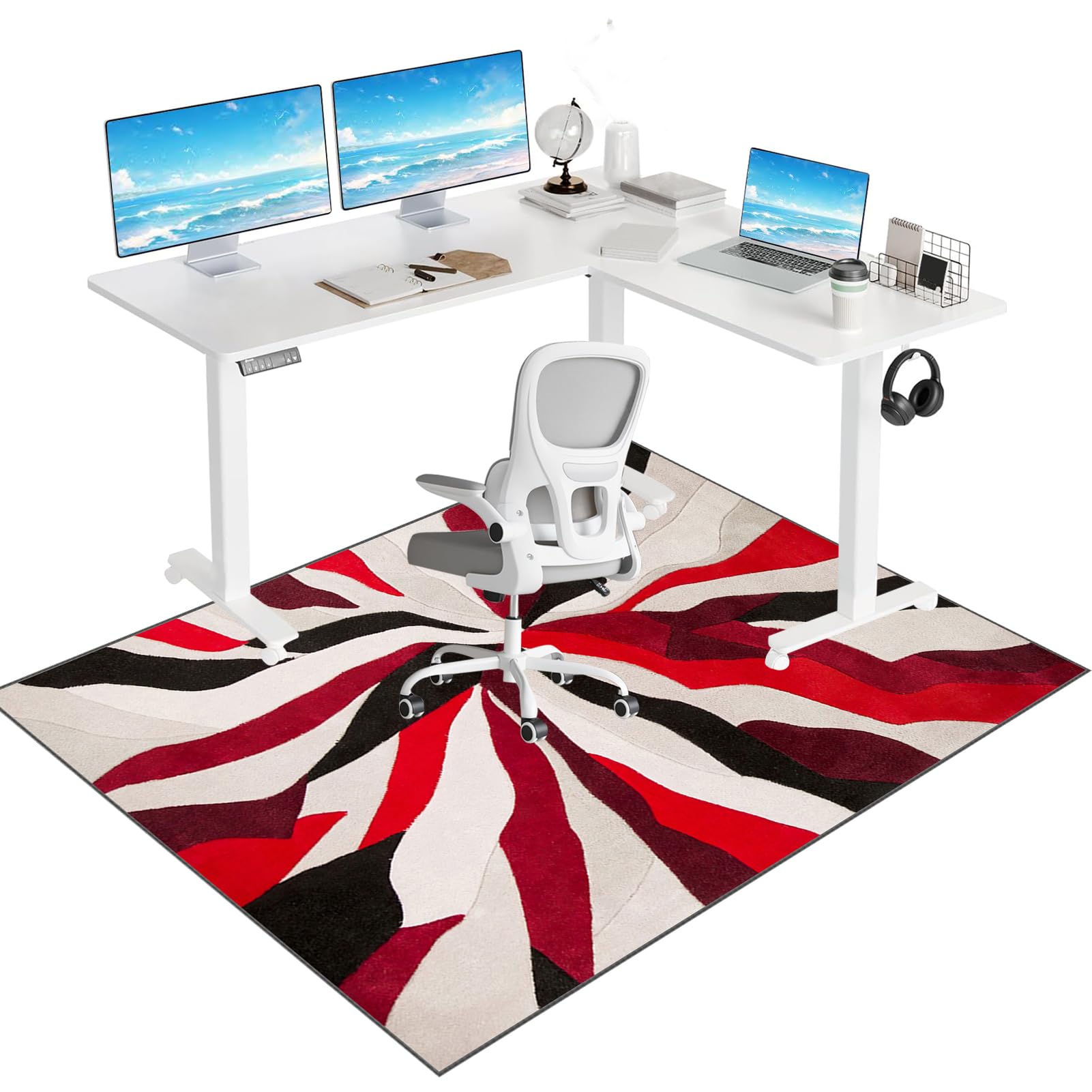 Chair Mat Office Chair Mat for Hard Floor, Computer Gaming Chair Mat, Floor Protector Mat for Office Home, Carpet Protector Chair Mat Large, Anti-Slip Desk Chair Mat for Carpet Floors 200 x 250 cm