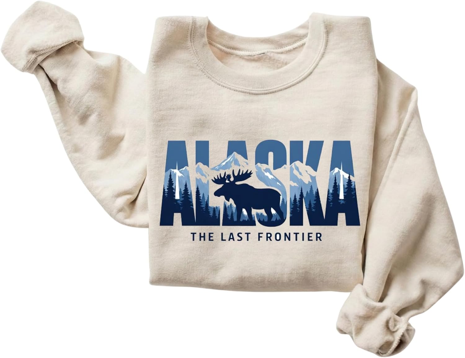 FITIN Unisex Alaska The Last Frontier Graphic Sweatshirt – Moose & Mountain Outdoor Pullover