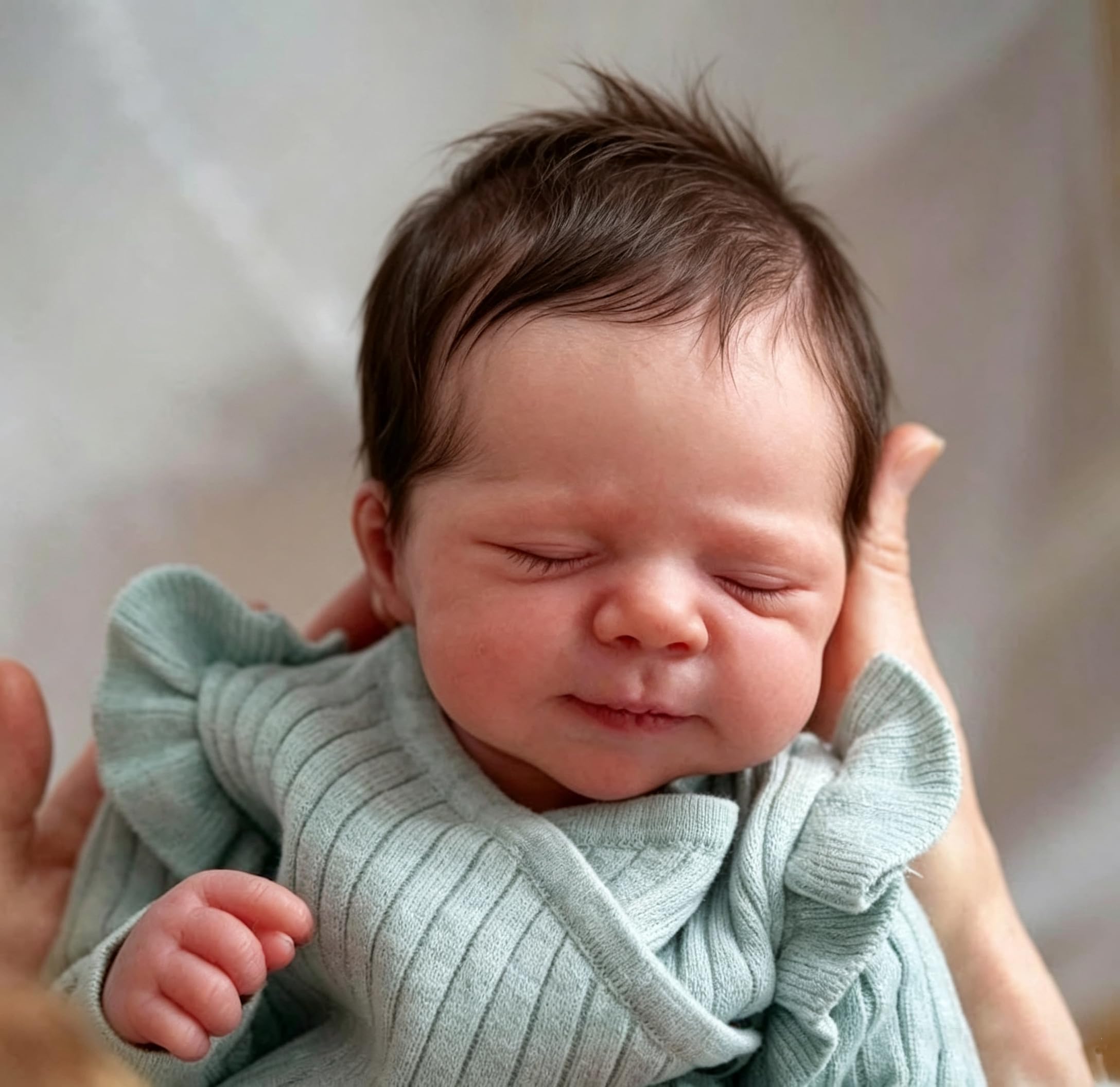 Zero pam Reborn Puppen Lebensecht-45CM Reborn Baby Mädchen, Lebensechte Babypuppen, Echte Babypuppe Wie Echt Mit Stoffkörper, Echte Puppe Mit Haaren