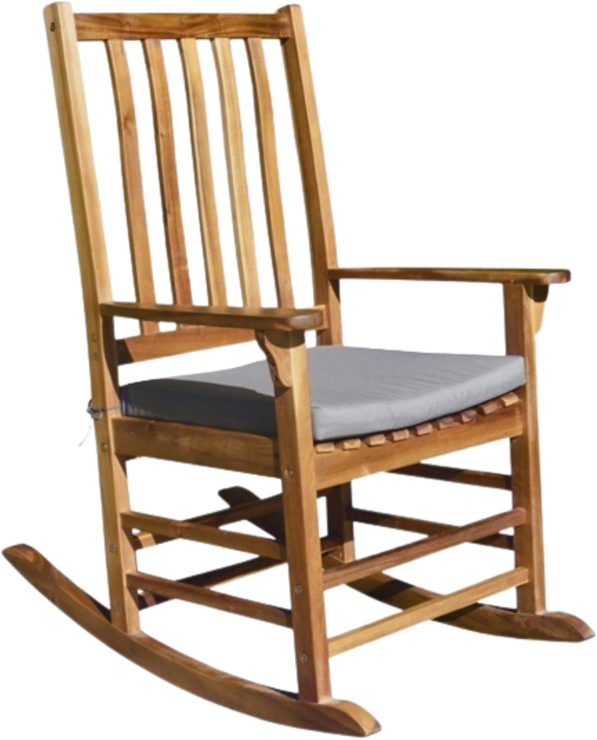 Patio Wise Acacia Wood Rocker Chair, Indoor/Outdoor Wooden Rocking Chairs, Porch, Deck, Patio, & Balcony Furniture, 26 -Inches Long x 35 ½ -Inches Wide x 44 ½ -Inches High, Teak