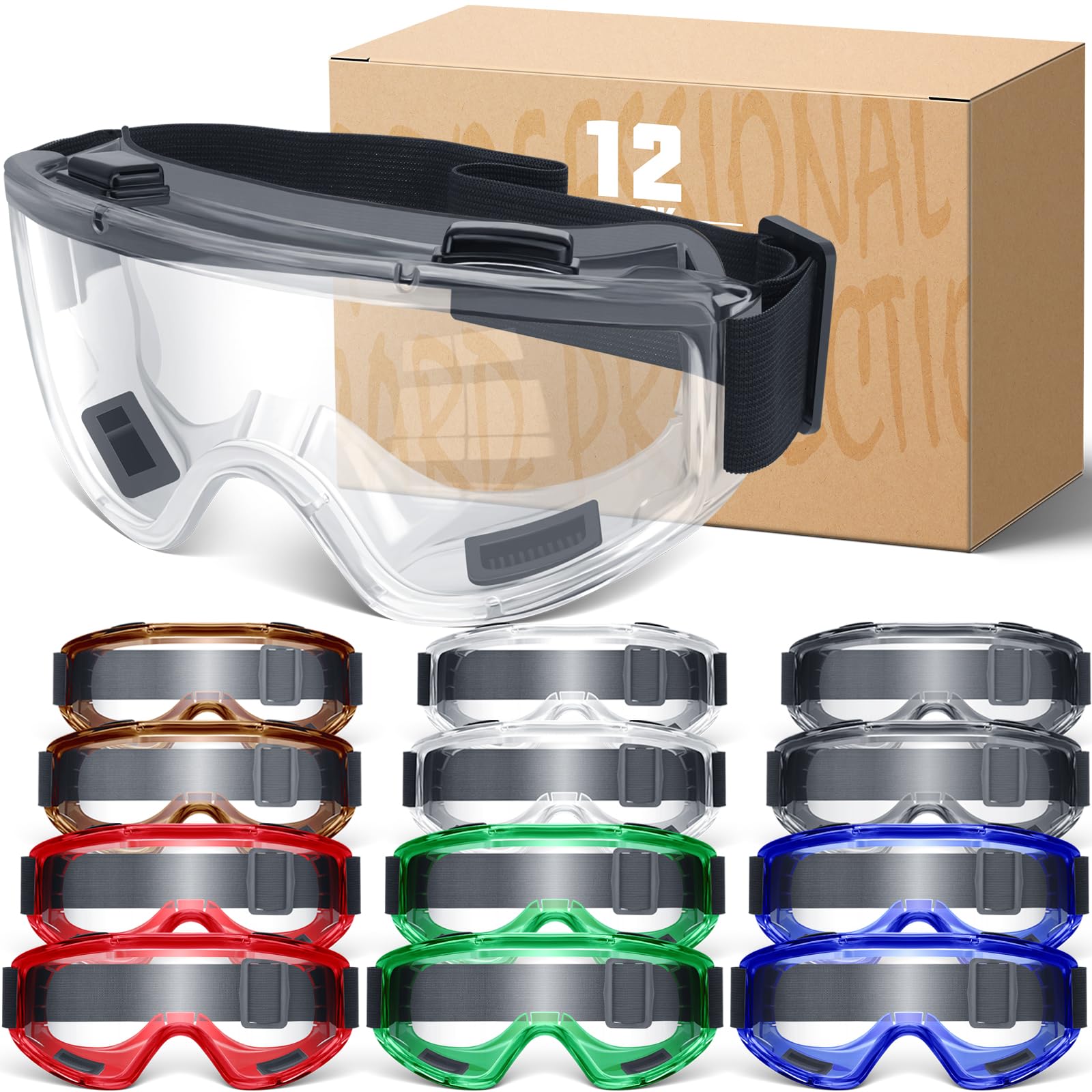 OXG Safety Goggles ANSI Z87.1 Glasses, Anti-Fog Protective Safety Glasses Lab Goggles Men Women Eye Protection Goggles — Amazon image 8