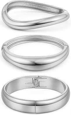 SONNYX 1-3 PCS Gold Silver Cuff Bangle Bracelets For Women