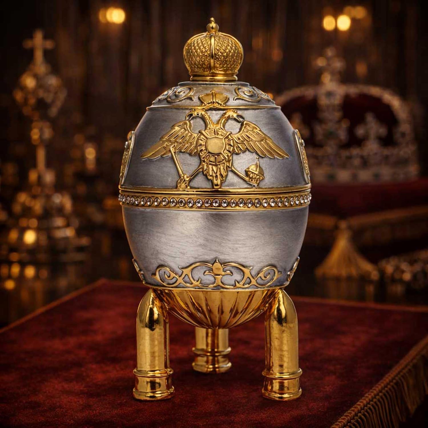 BestPysanky 1916 Steel Military Royal Easter Egg