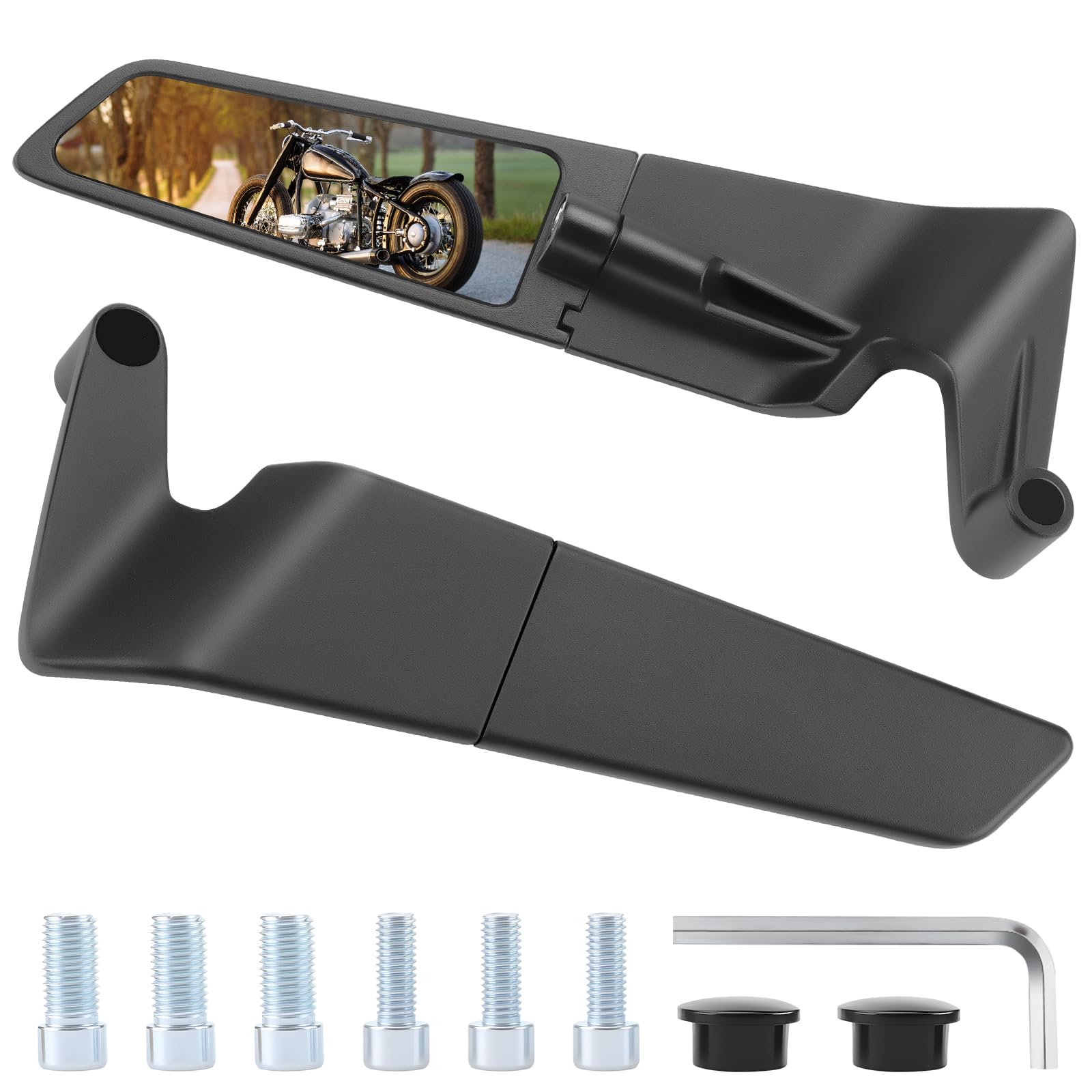 M8 M10 Specchietti Retrovisori per Moto Set Universale Specchietto Laterale Specchietto per Moto 360°Ruotabile Specchietto Retrovisore Moto Ultra Grandangolare