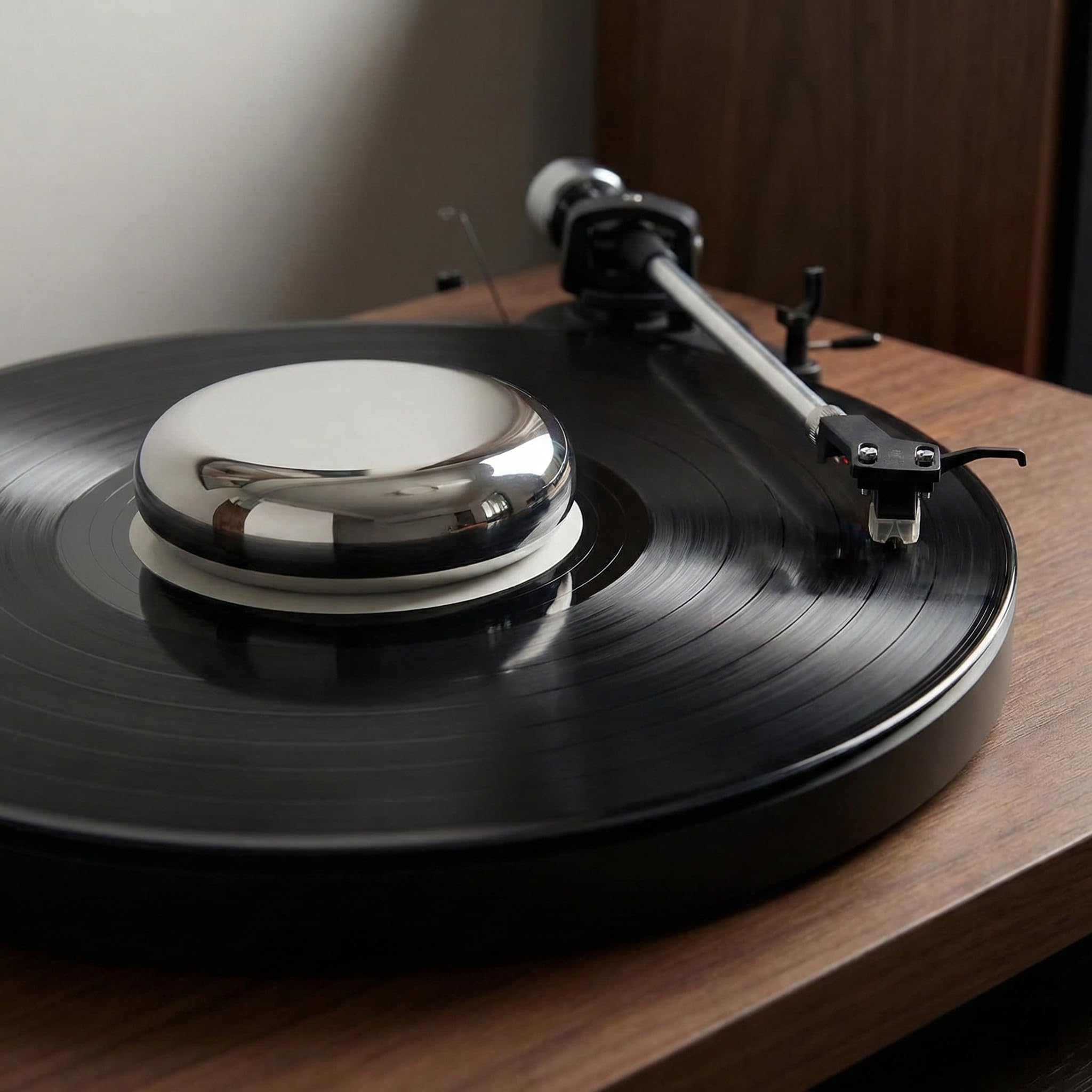 Estabilizador de peso de disco de vinilo, 563 g, acero inoxidable, plateado, para tocadiscos HiFi LP