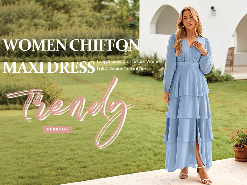 navy blue dress for baby girl Gorgeous Winter Maxi Dress in a Trending Color {Under $50 Fashion Review} main image 0