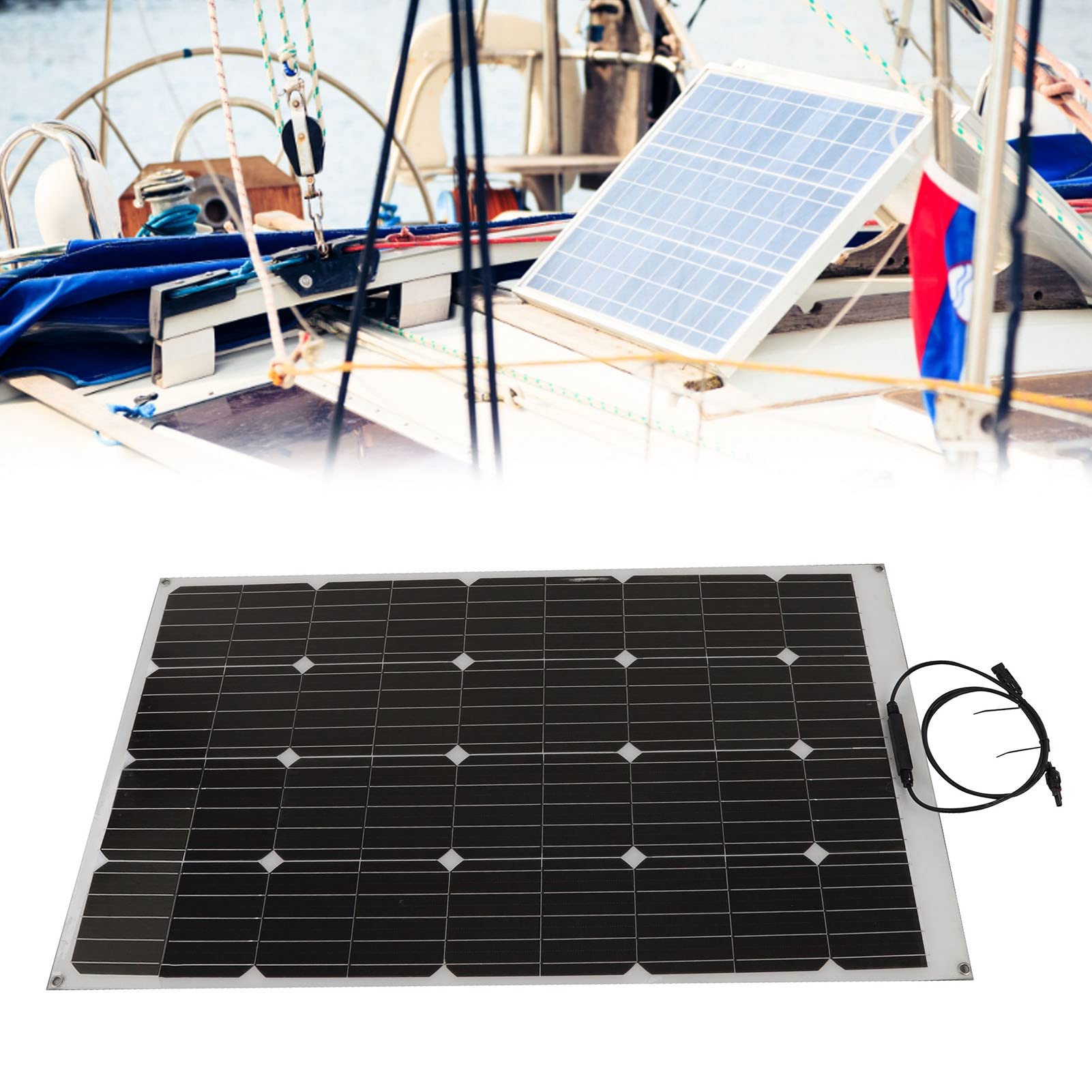 Panel słoneczny 200W elastyczny, lekki, wodoodporny panel słoneczny ładowarka do samochodu na zewnątrz domu materiał ETFE 18V 200W 113x67cm