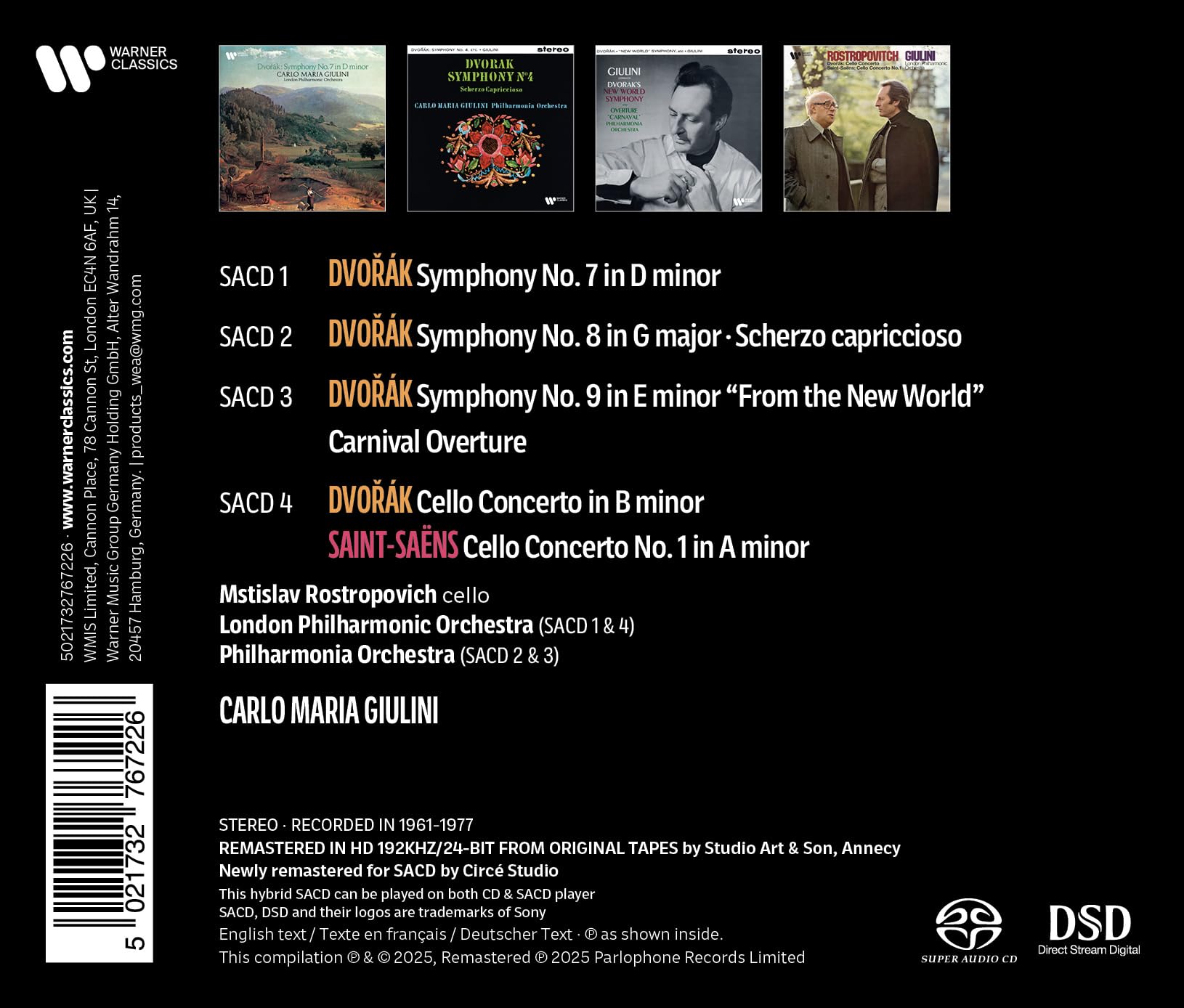 Dvorak Symphonies 7-9 Cello